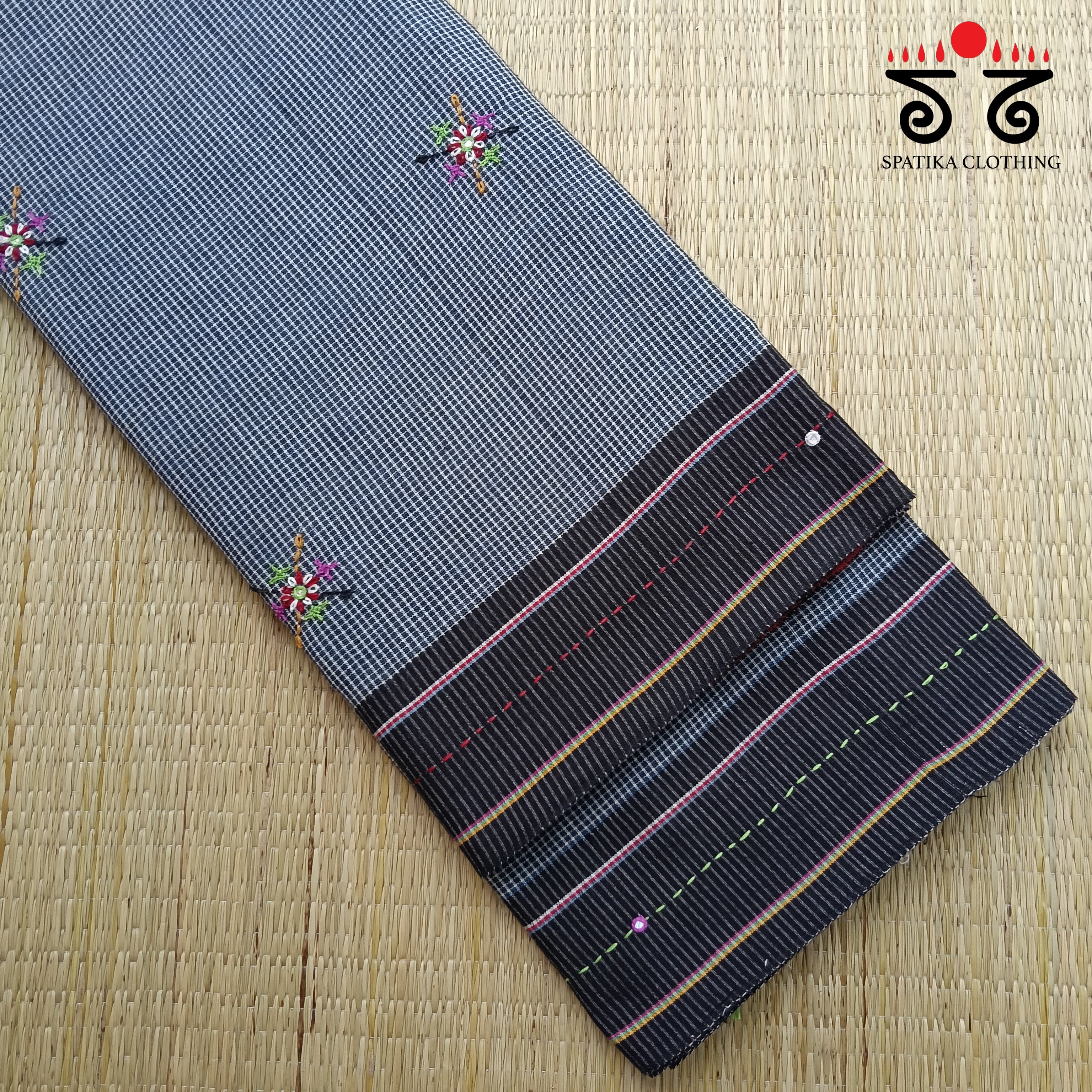 Hand Embroidered Revival Cotton Saree