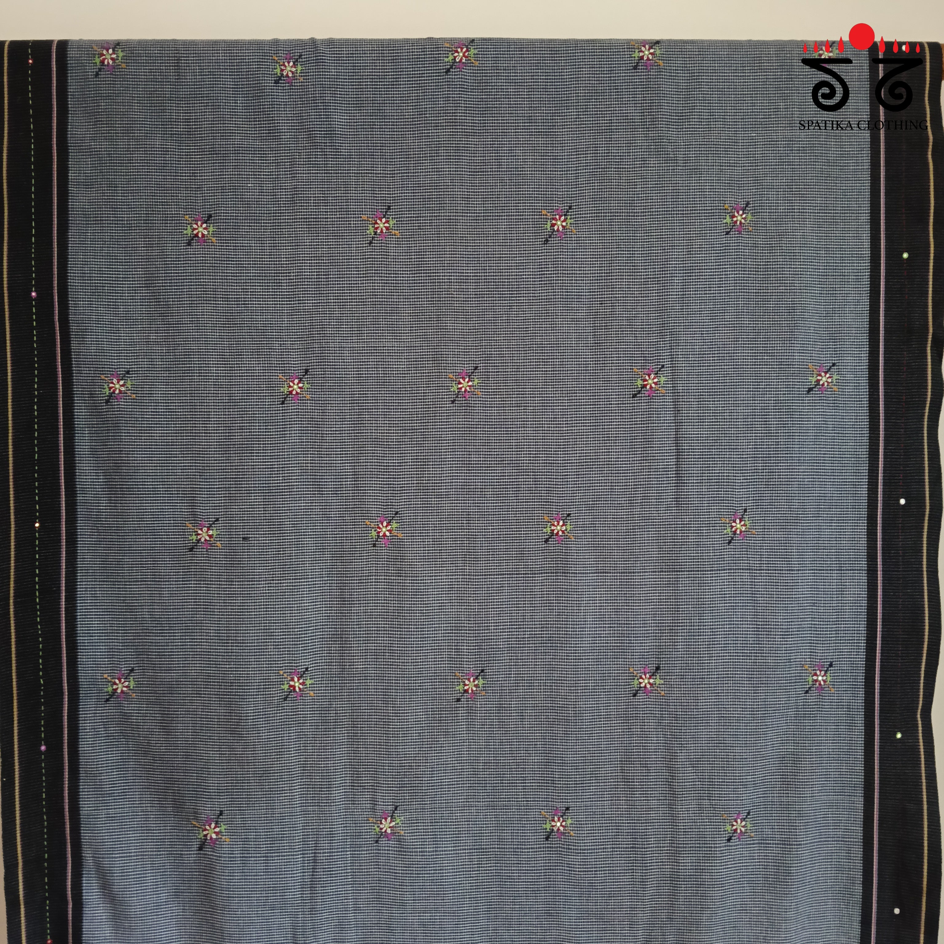 Hand Embroidered Revival Cotton Saree