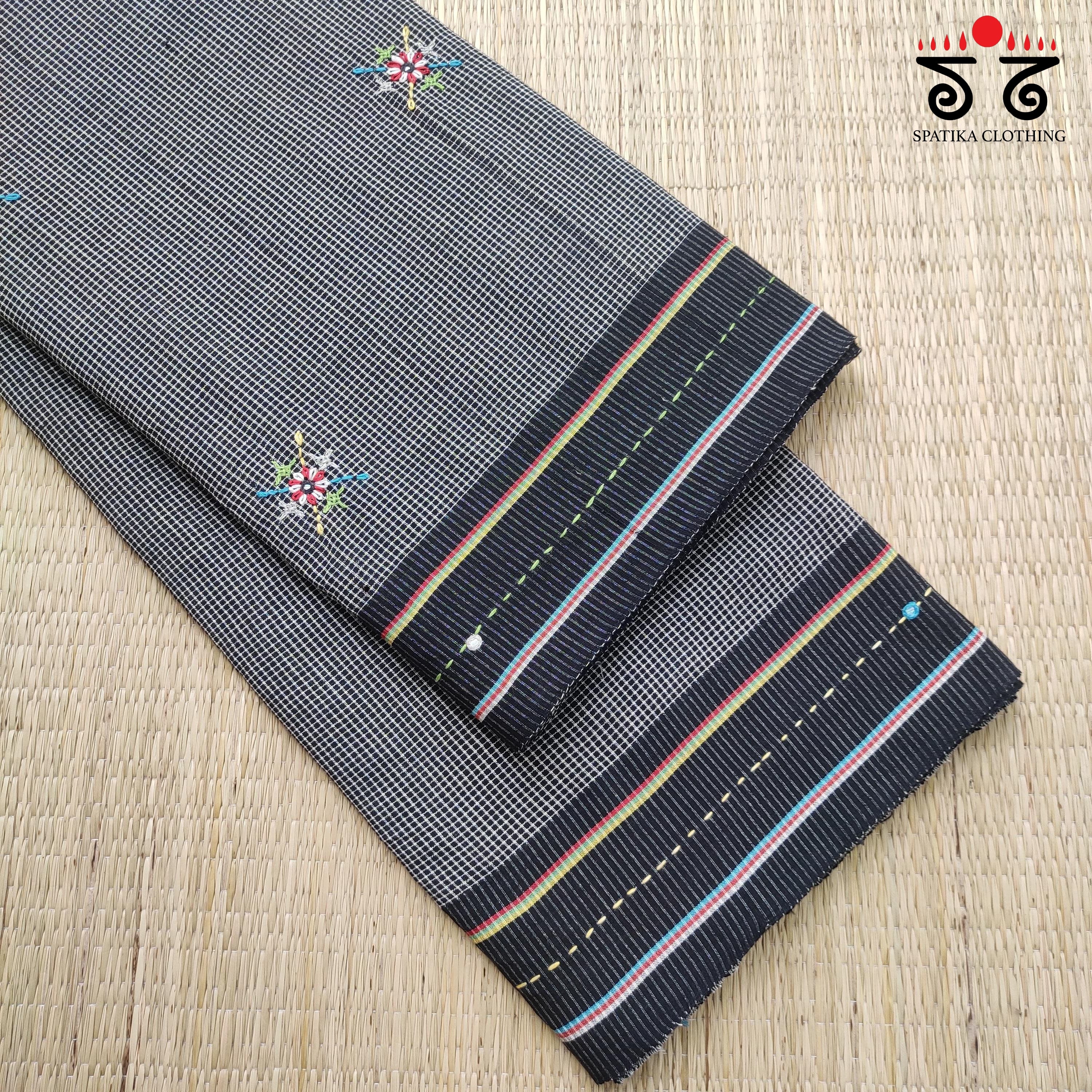 Hand Embroidered Revival Cotton Saree