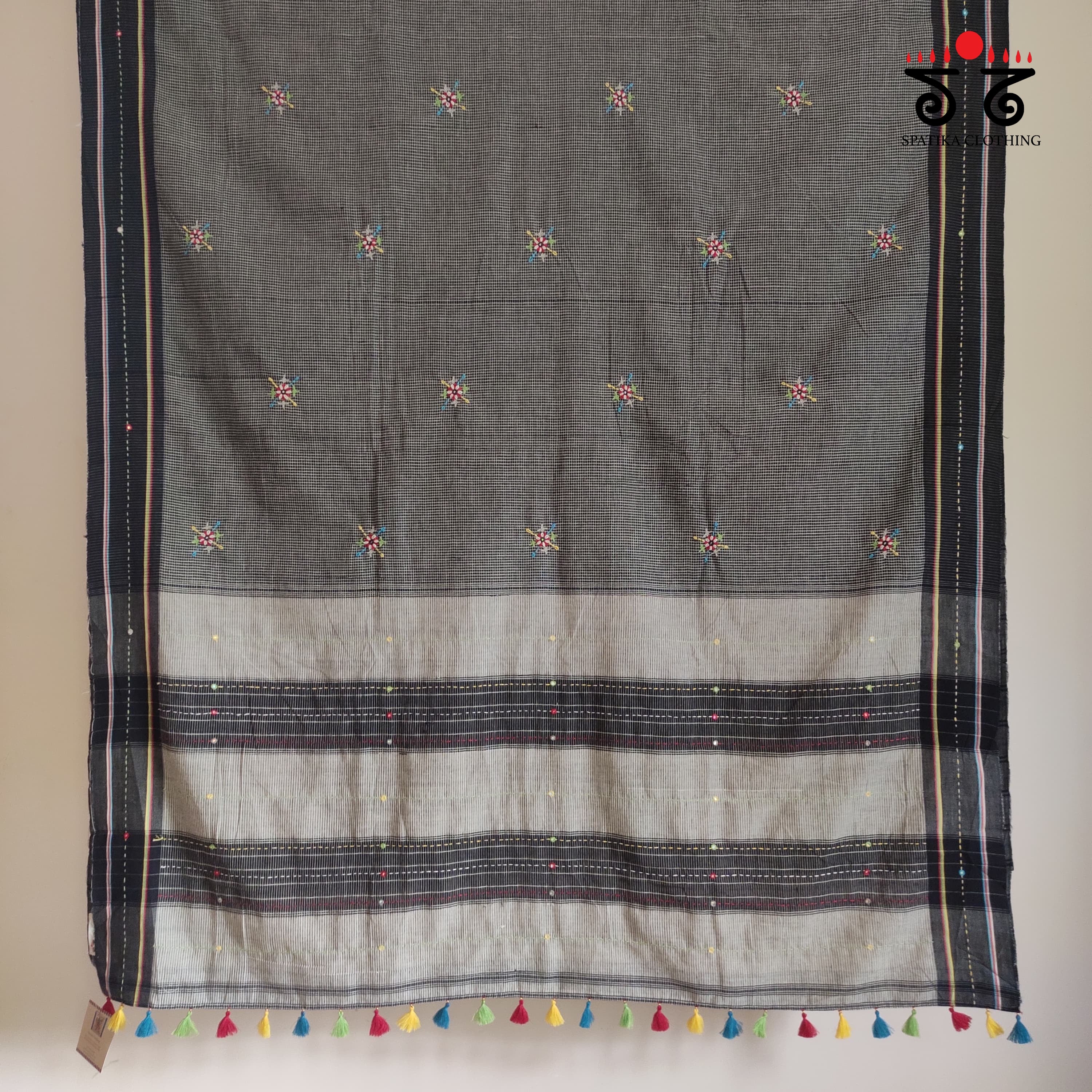 Hand Embroidered Revival Cotton Saree