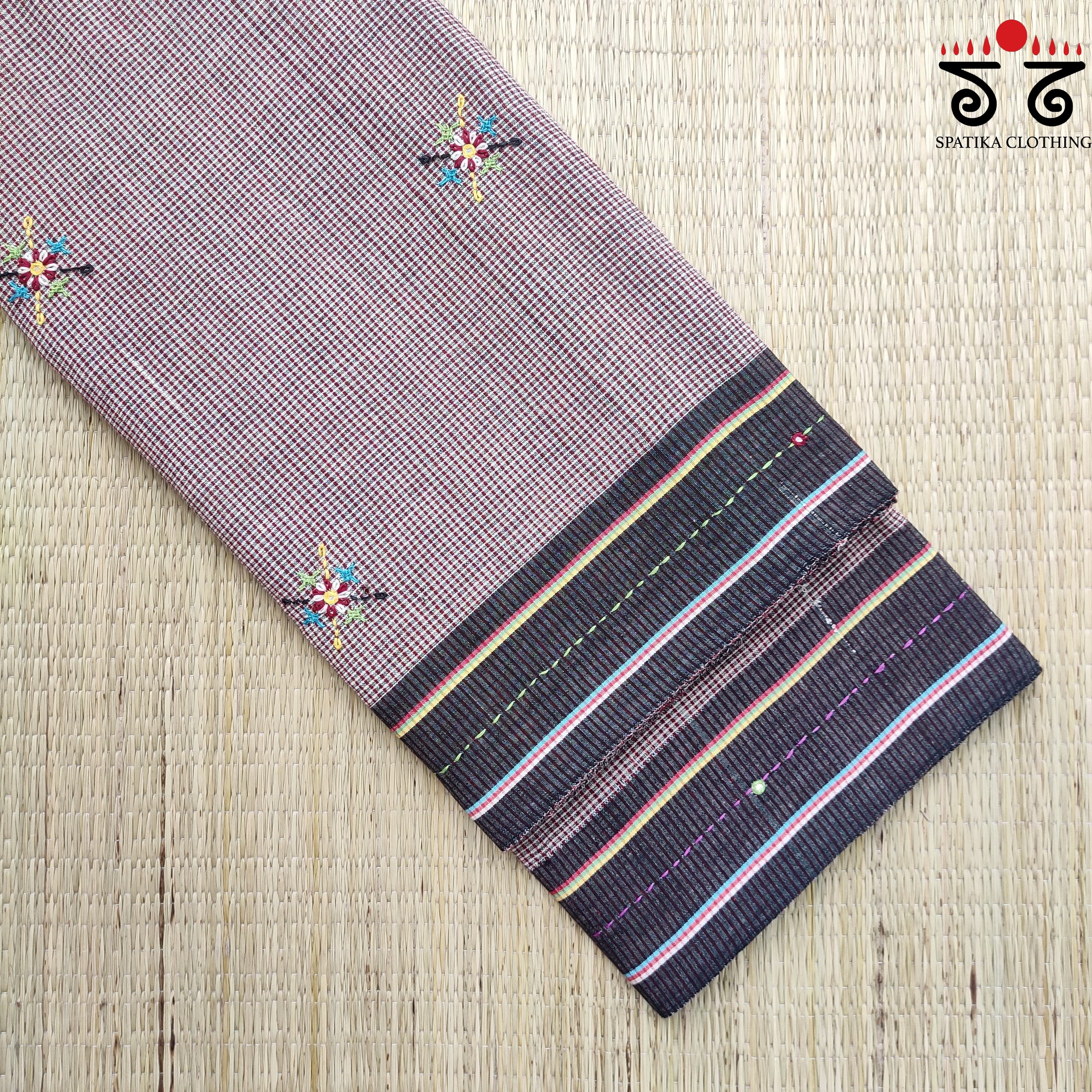 Hand Embroidered Revival Cotton Saree