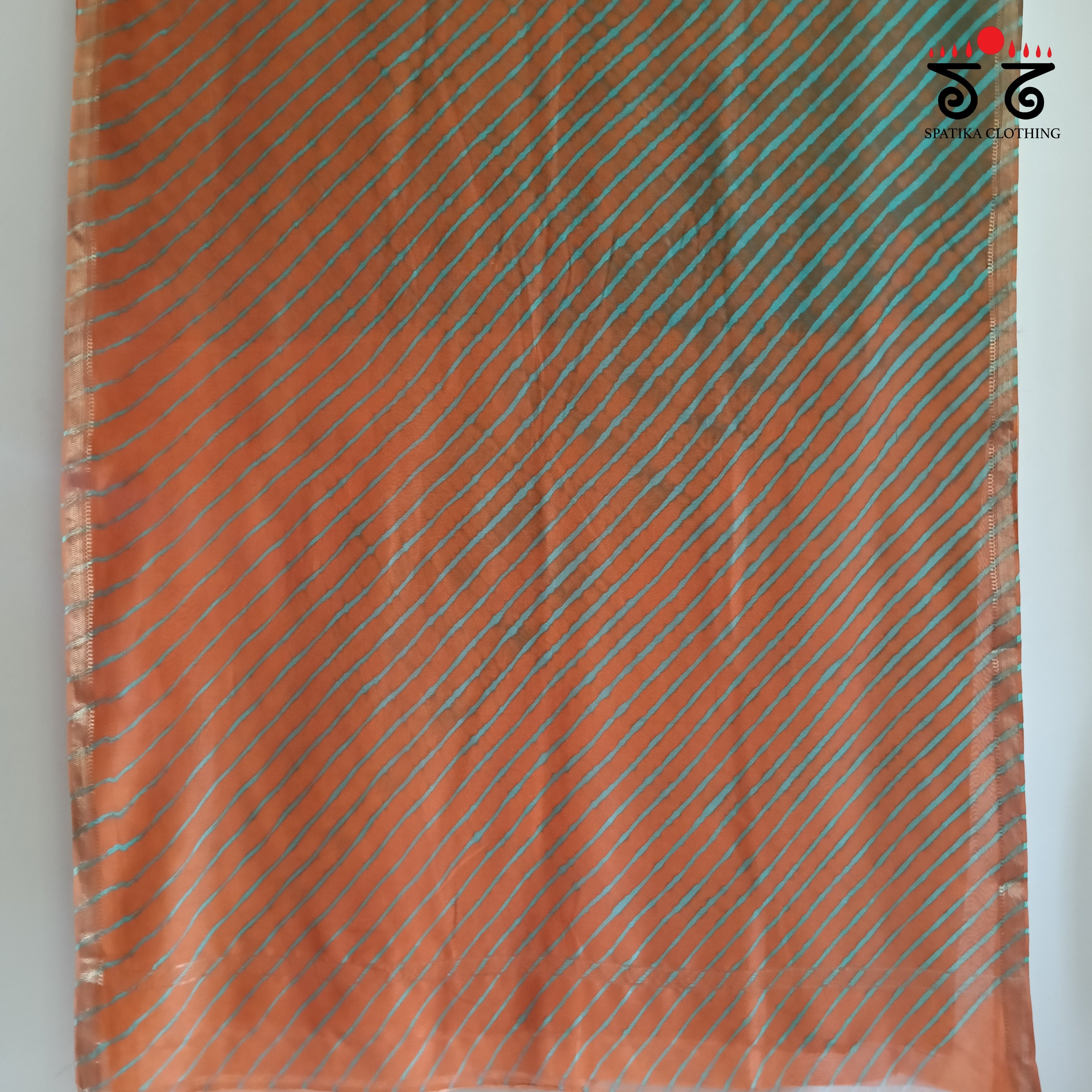 Leheriya on Maheswari silk cotton Saree- New!