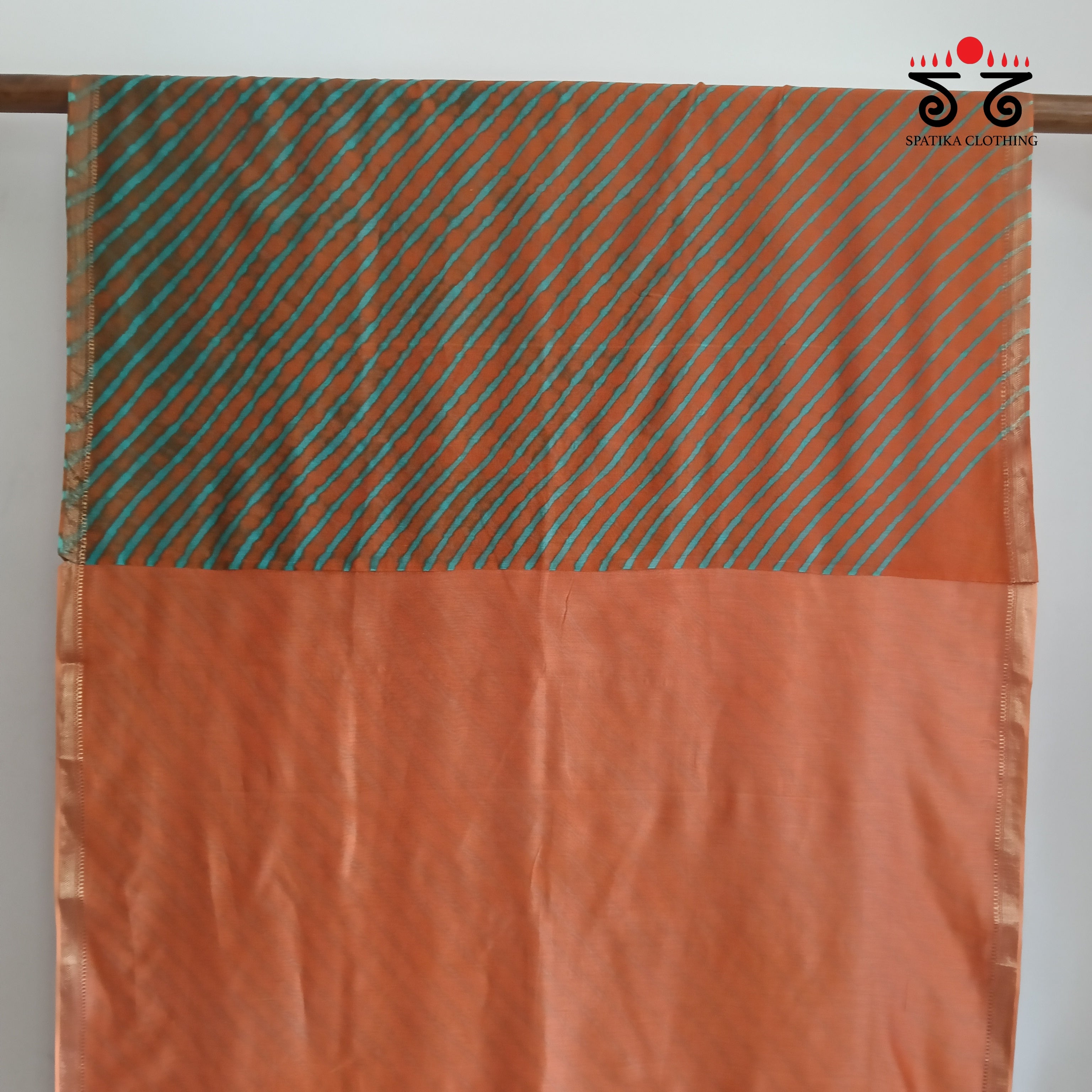 Leheriya on Maheswari silk cotton Saree- New!