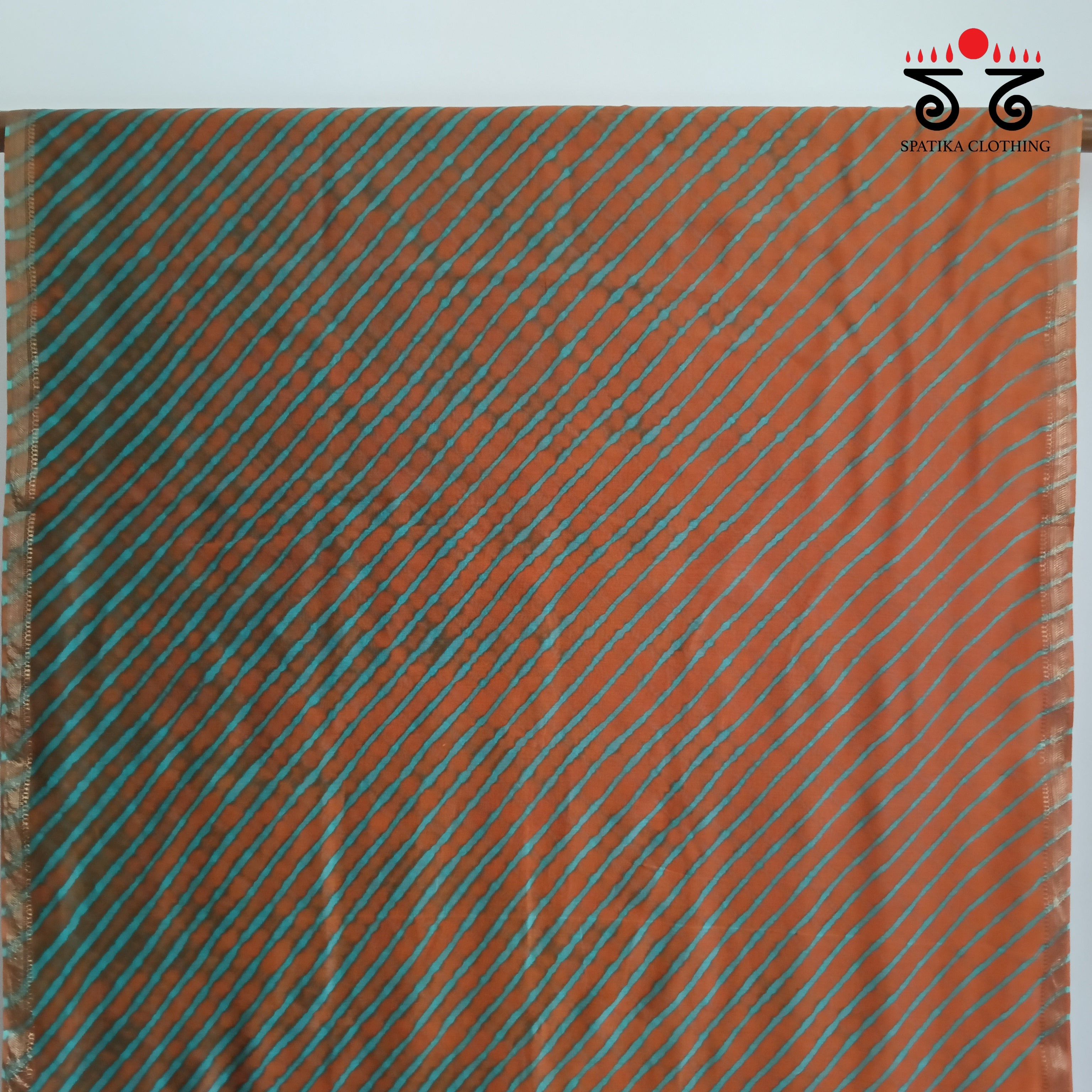 Leheriya on Maheswari silk cotton Saree- New!