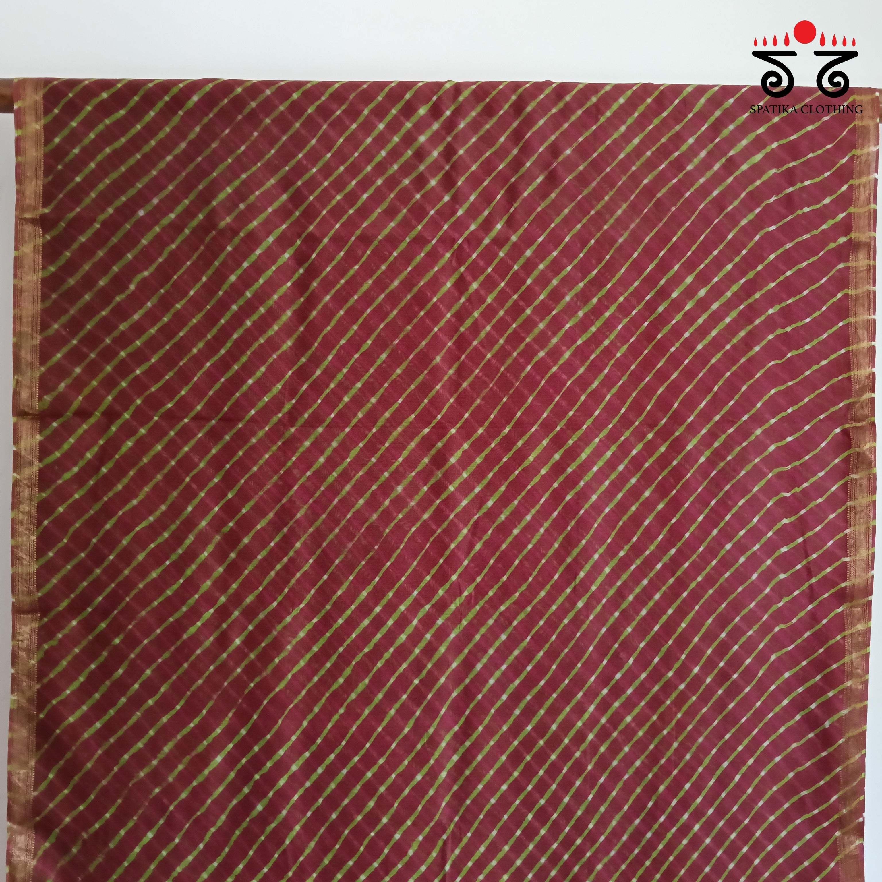 Leheriya on Maheswari silk cotton Saree- New!