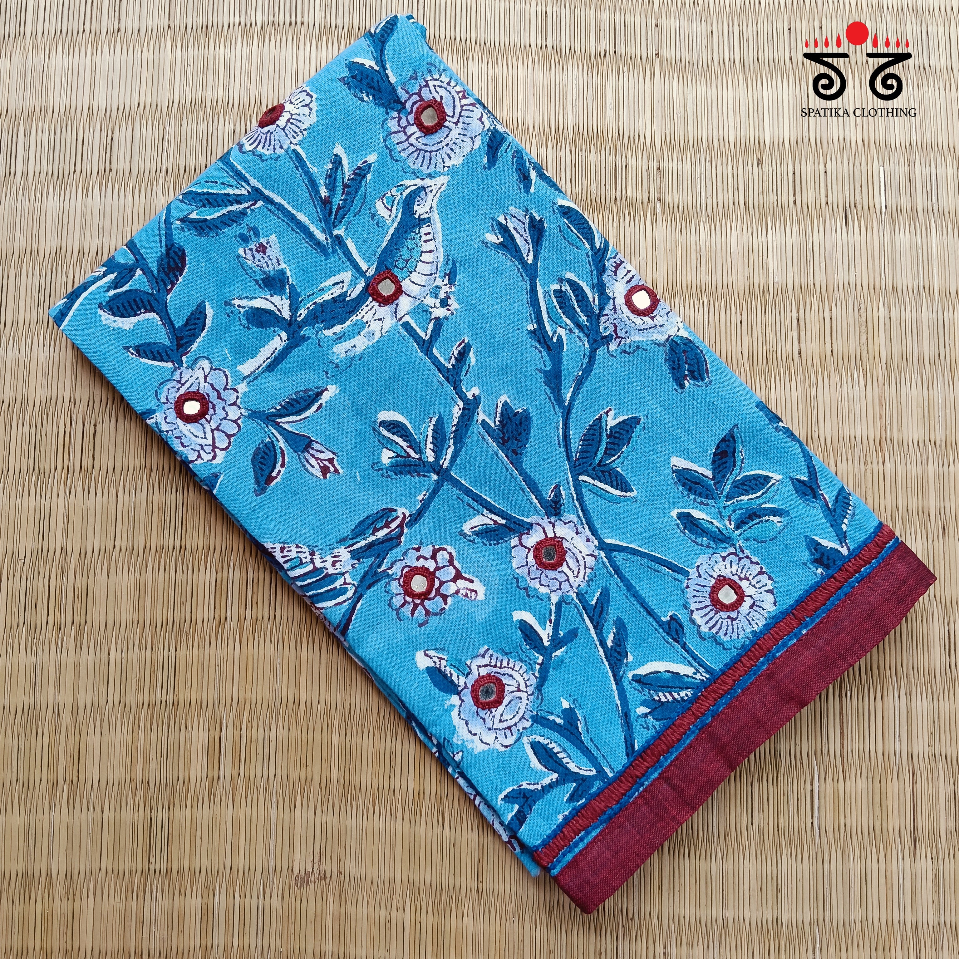 Hand Embroidered Blouse Fabric