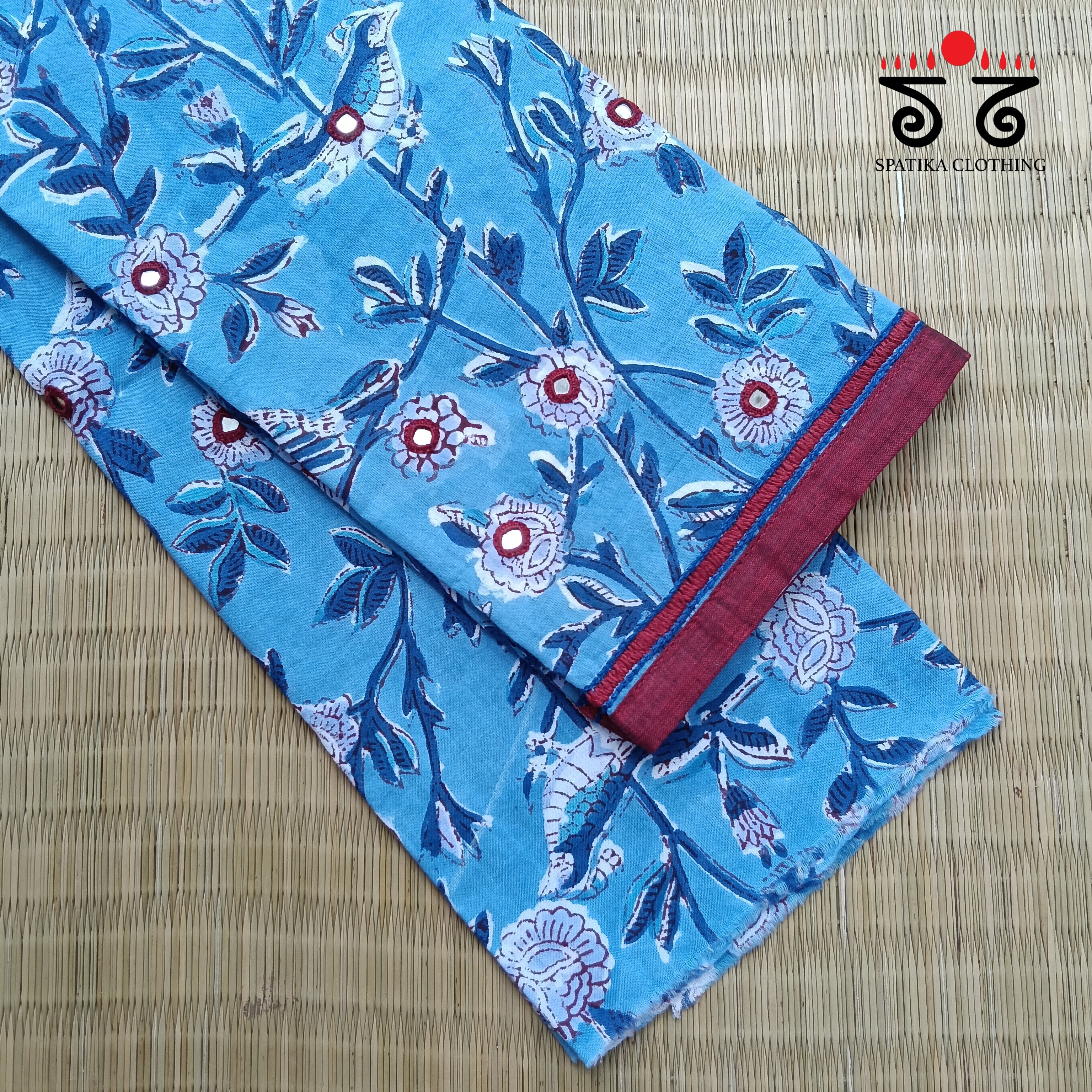 Hand Embroidered Blouse Fabric