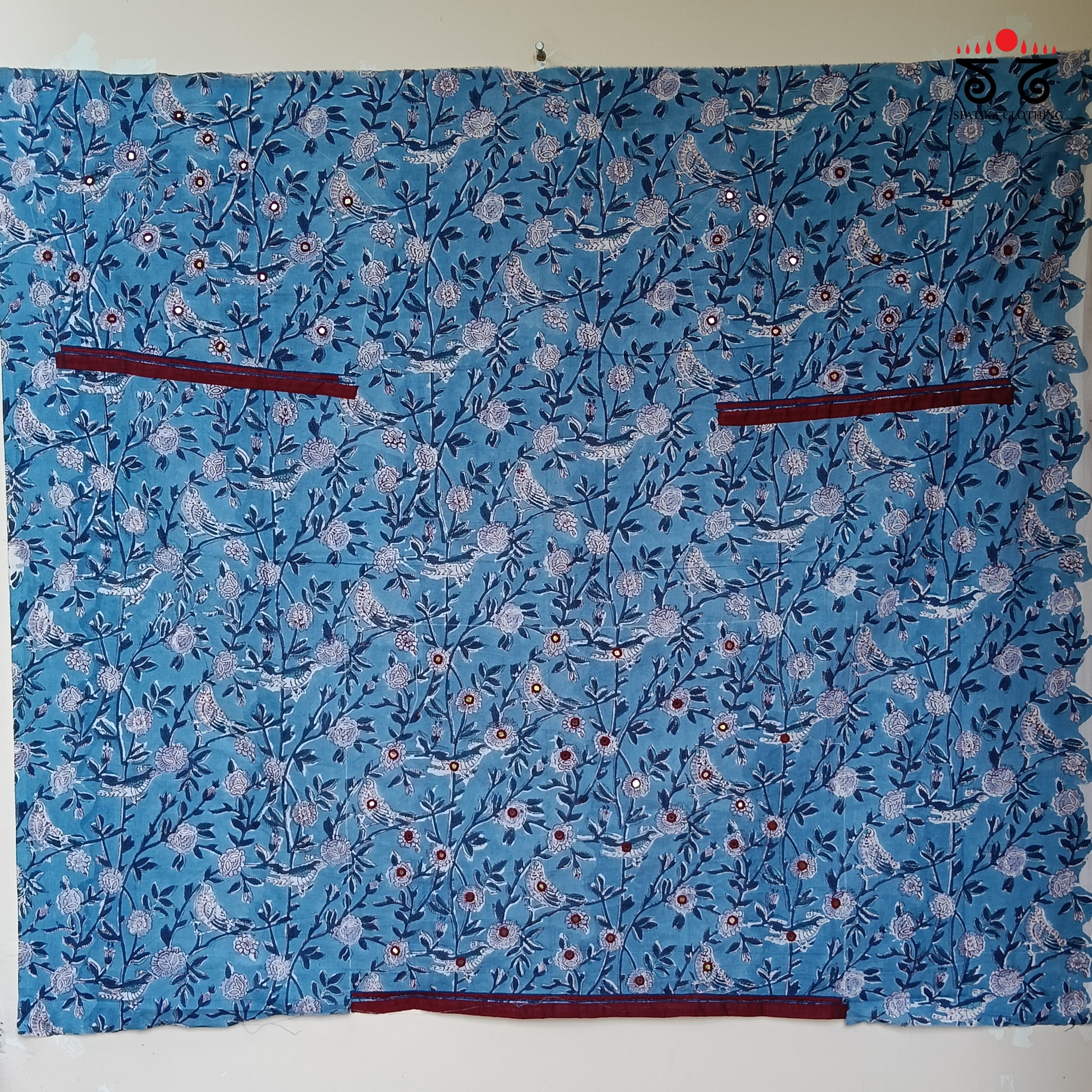 Hand Embroidered Blouse Fabric