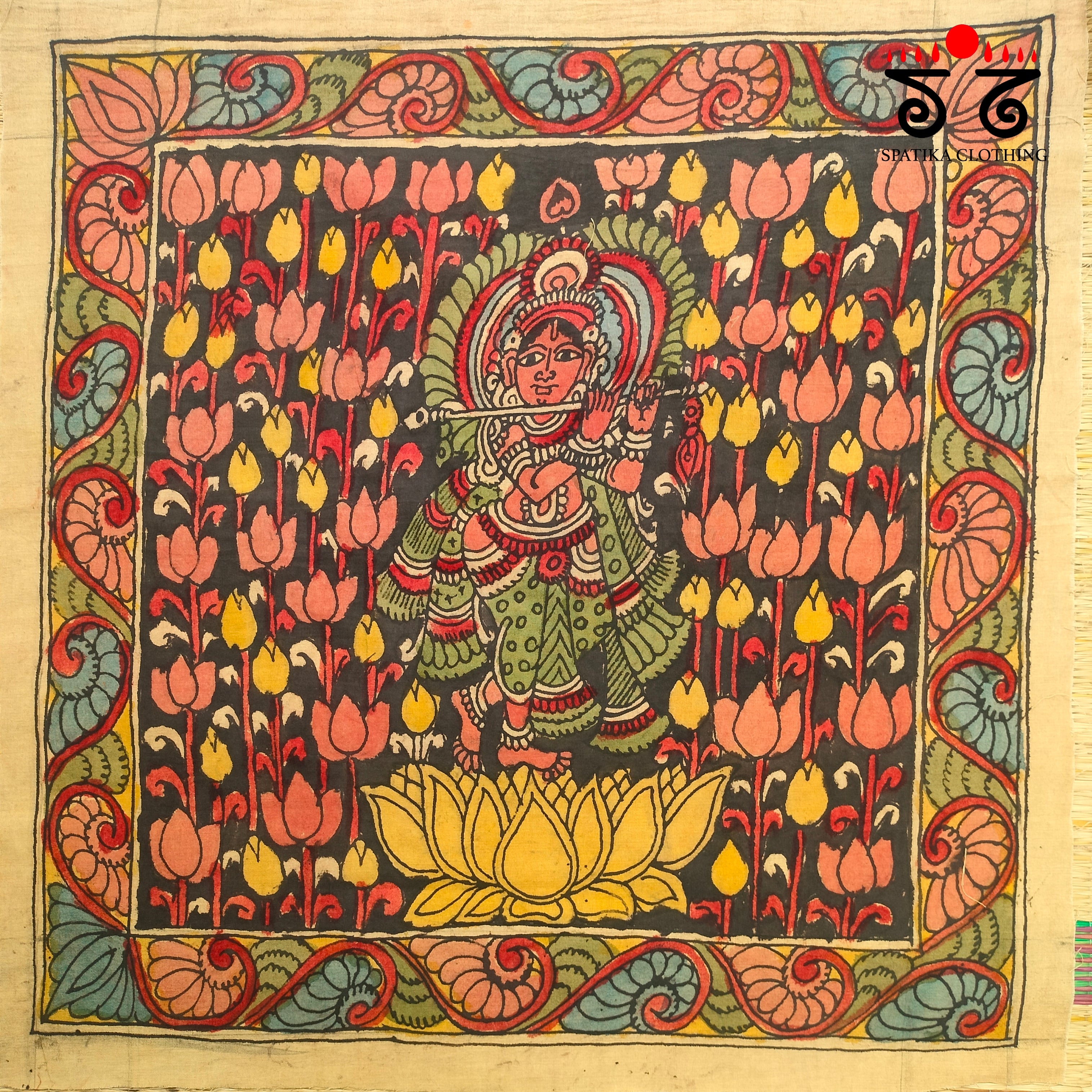 Lord Krishna- Pen Kalamkari Painting