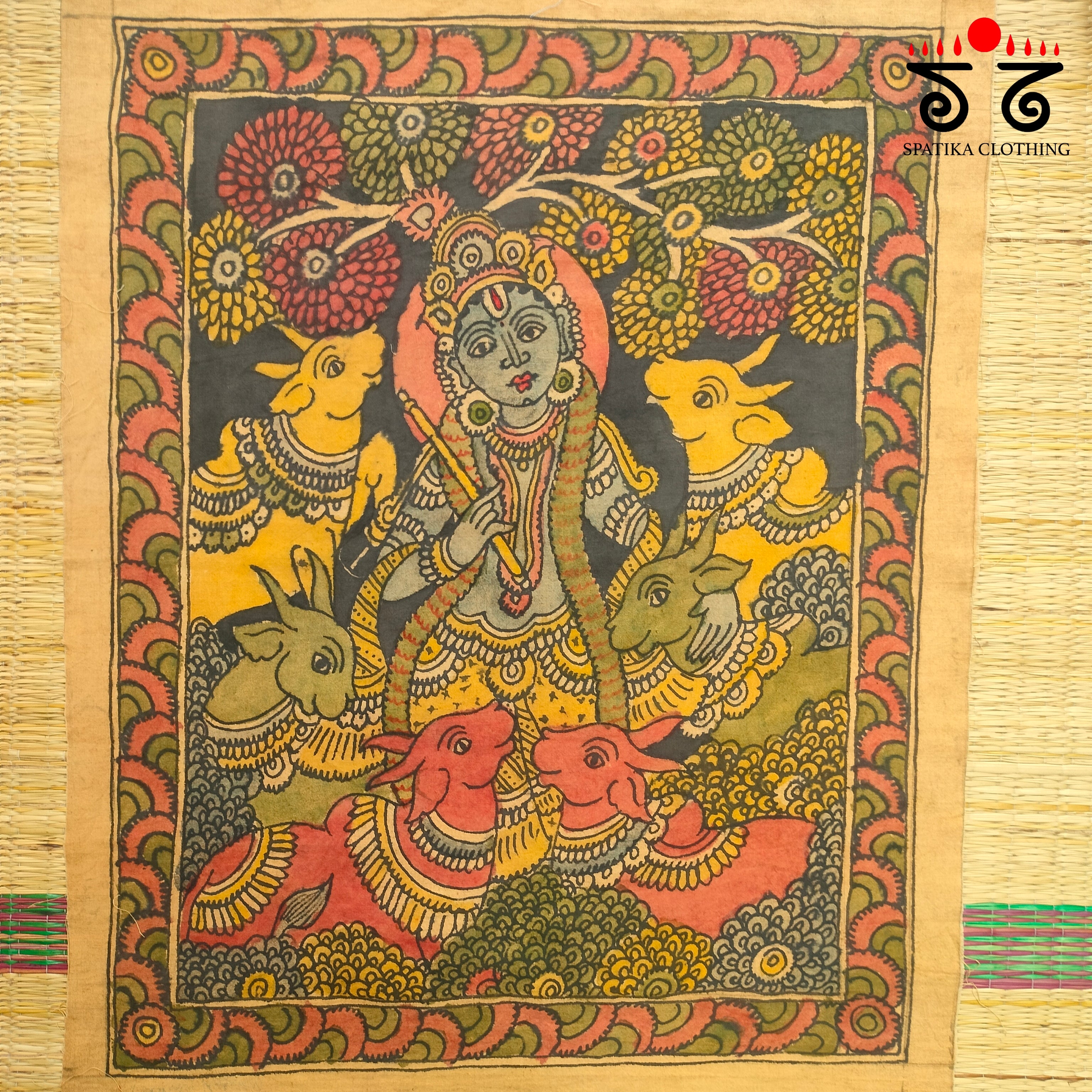Lord Krishna- Pen Kalamkari Painting