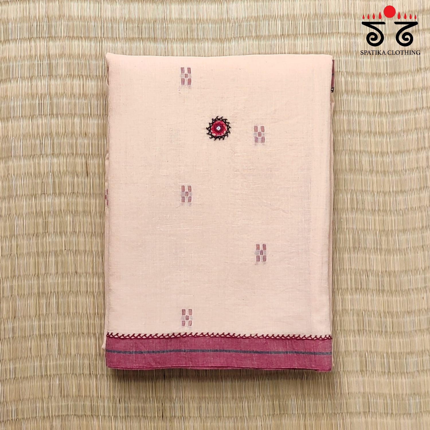 Lambani Handembroidered Jamdhani cotton saree