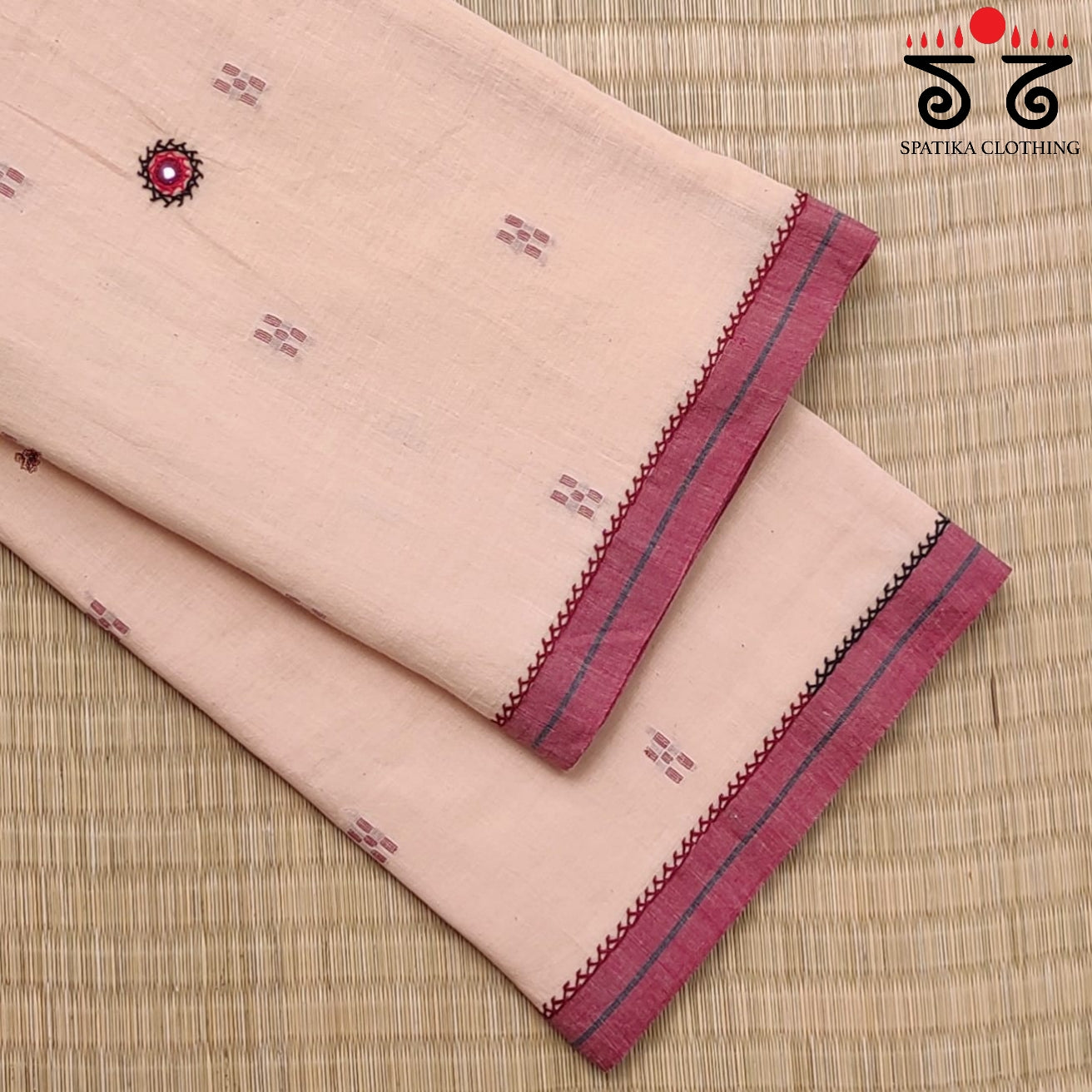Lambani Handembroidered Jamdhani cotton saree