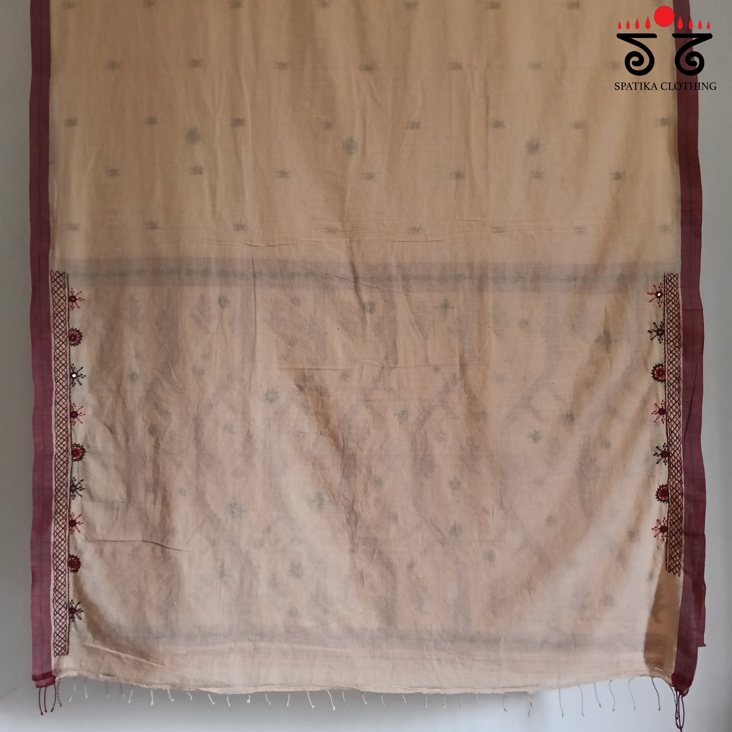 Lambani Handembroidered Jamdhani cotton saree