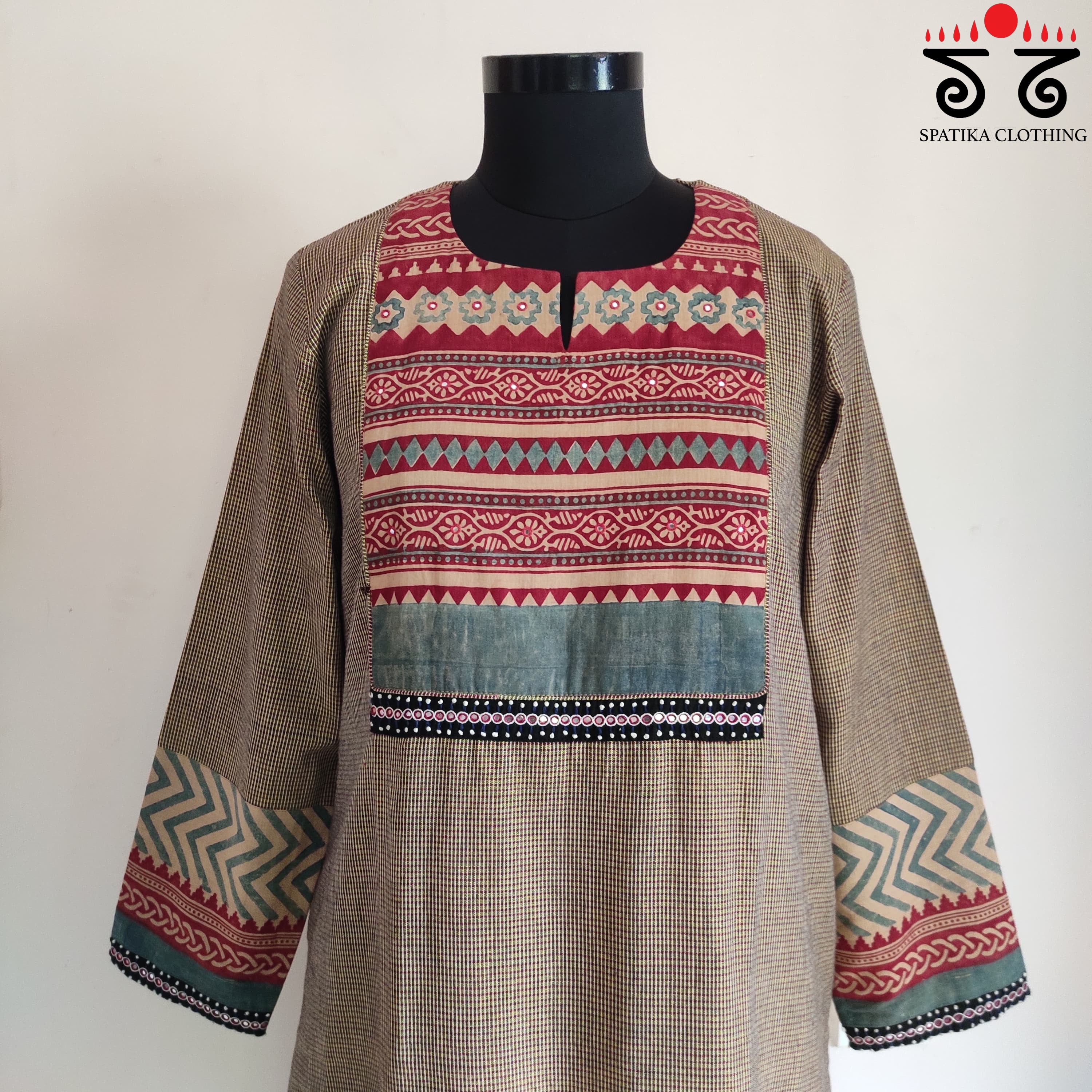 Ajrak Hand - Blockprinted Revival Kurta