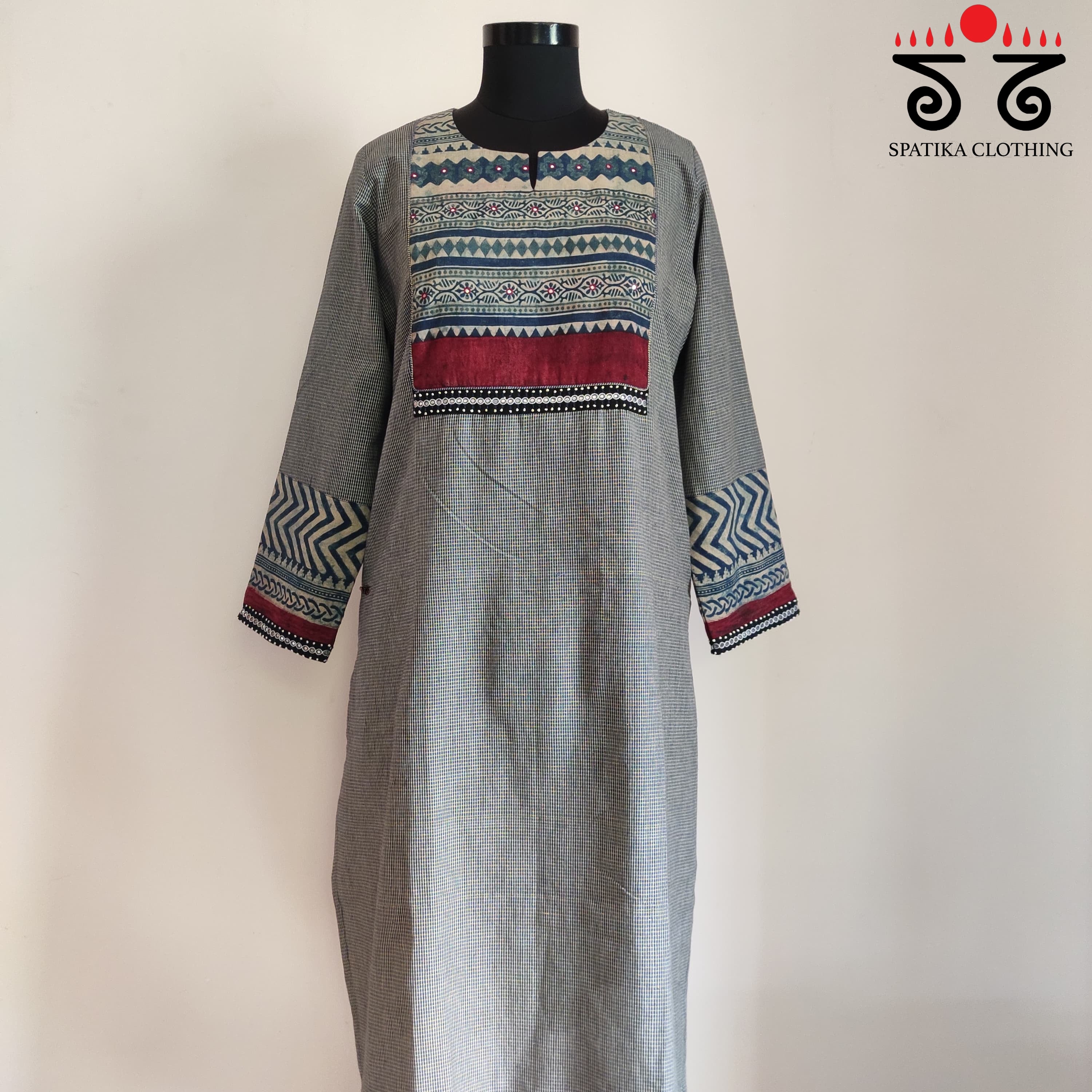 Ajrak Hand - Blockprinted Revival Kurta