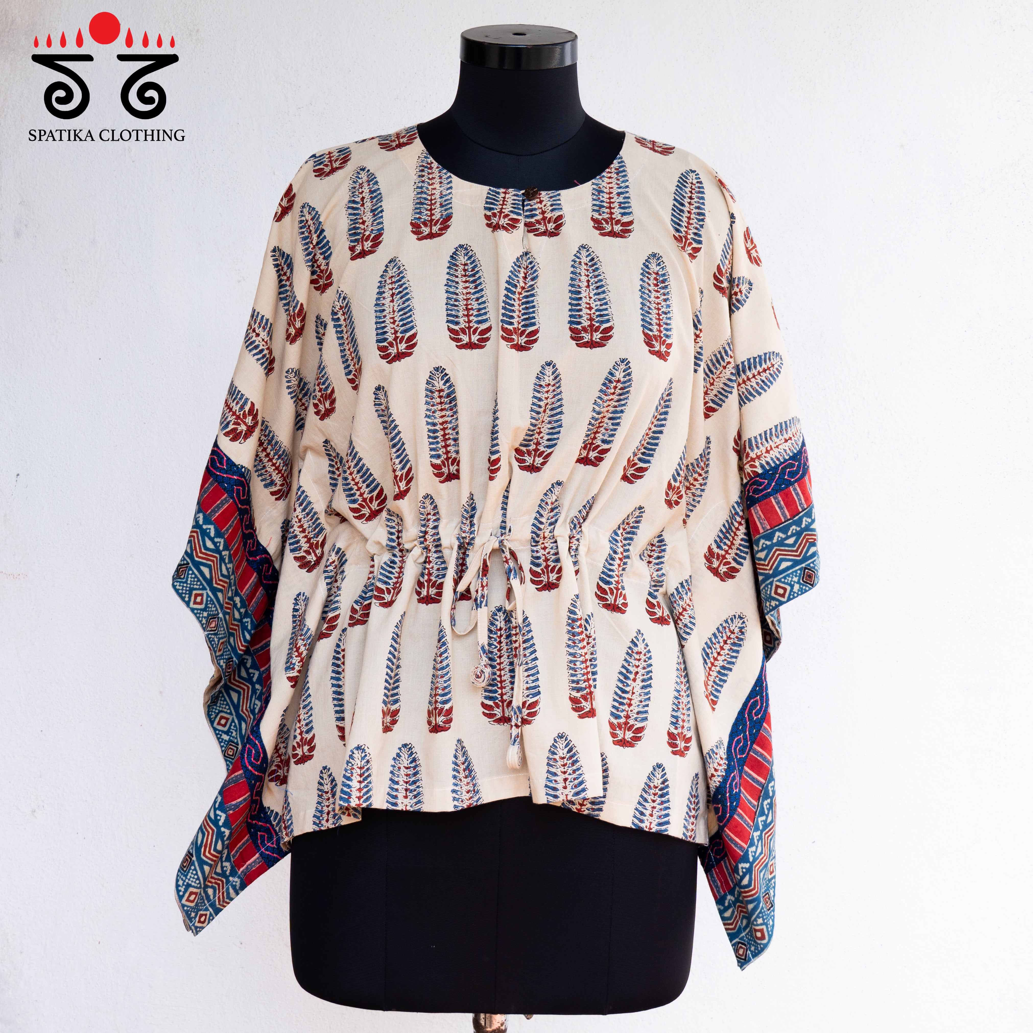 Hand-embroidered Kaftan Top