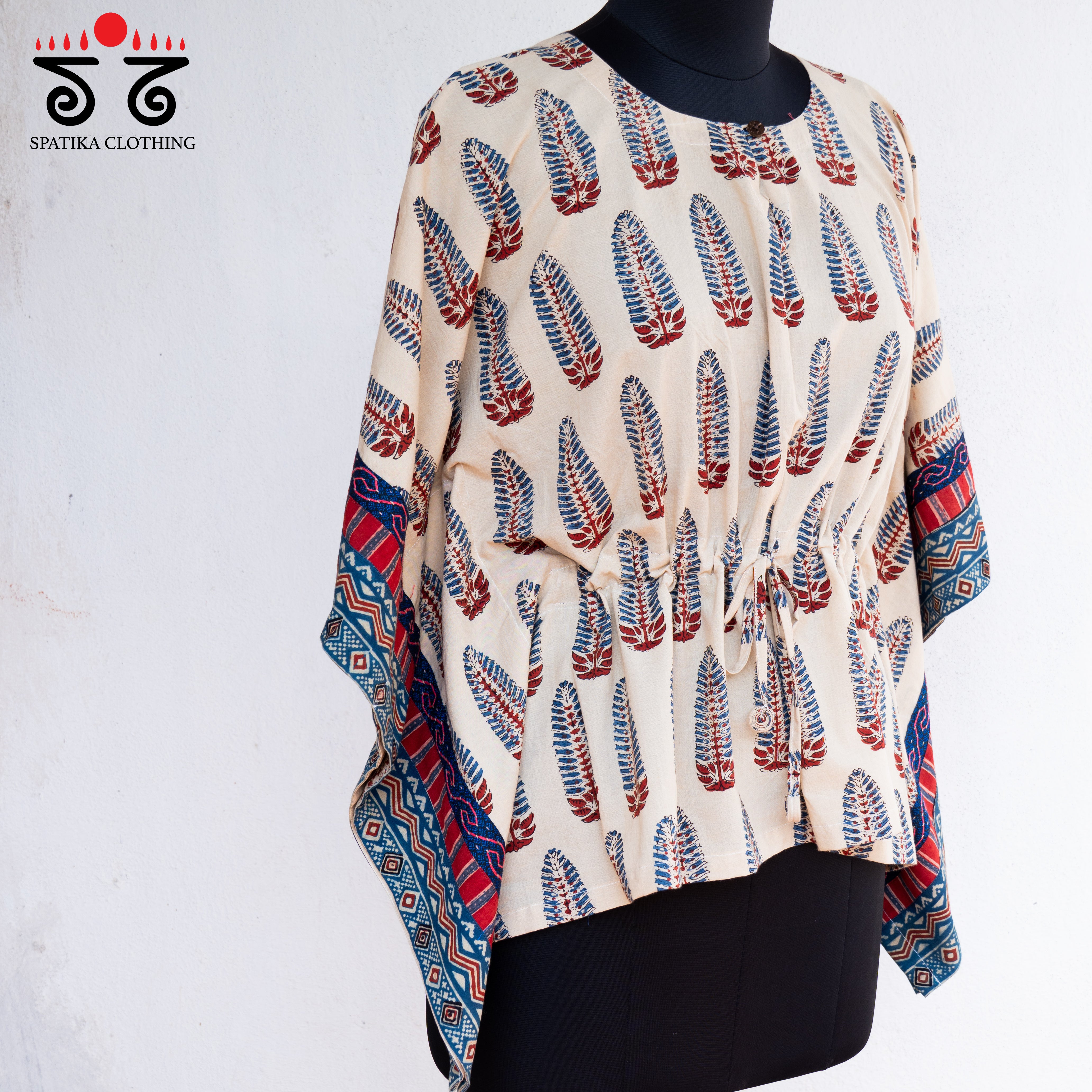 Hand-embroidered Kaftan Top