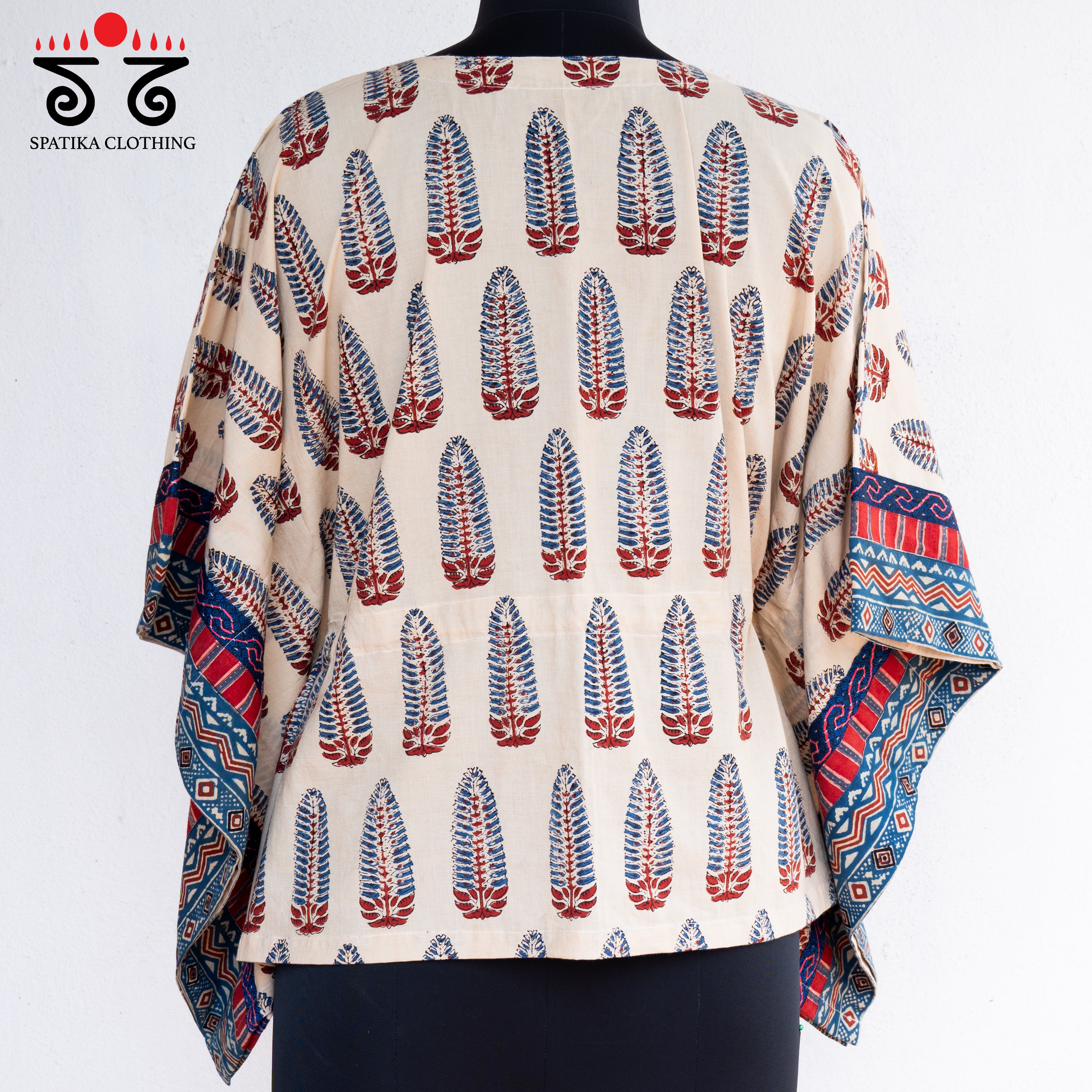 Hand-embroidered Kaftan Top