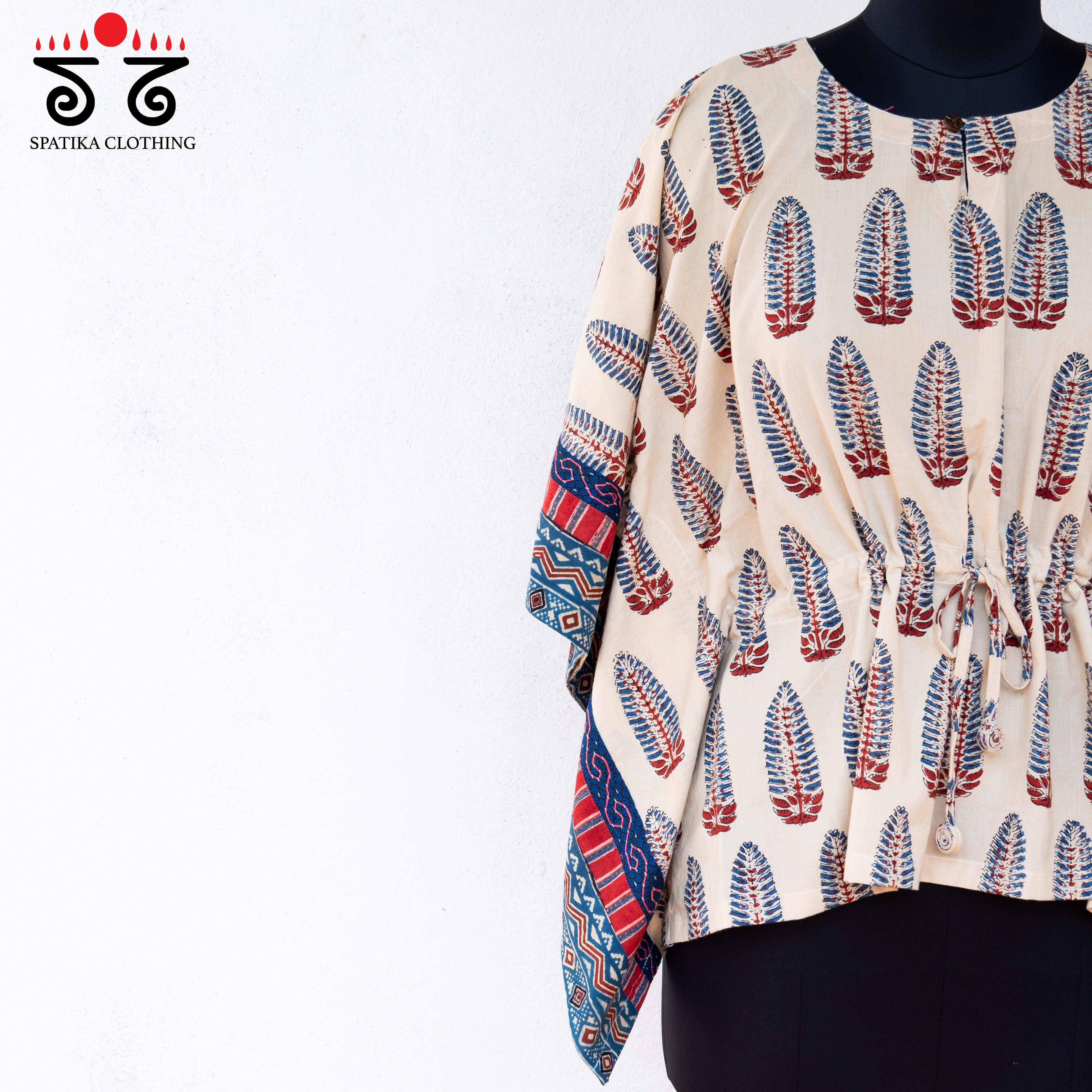 Hand-embroidered Kaftan Top