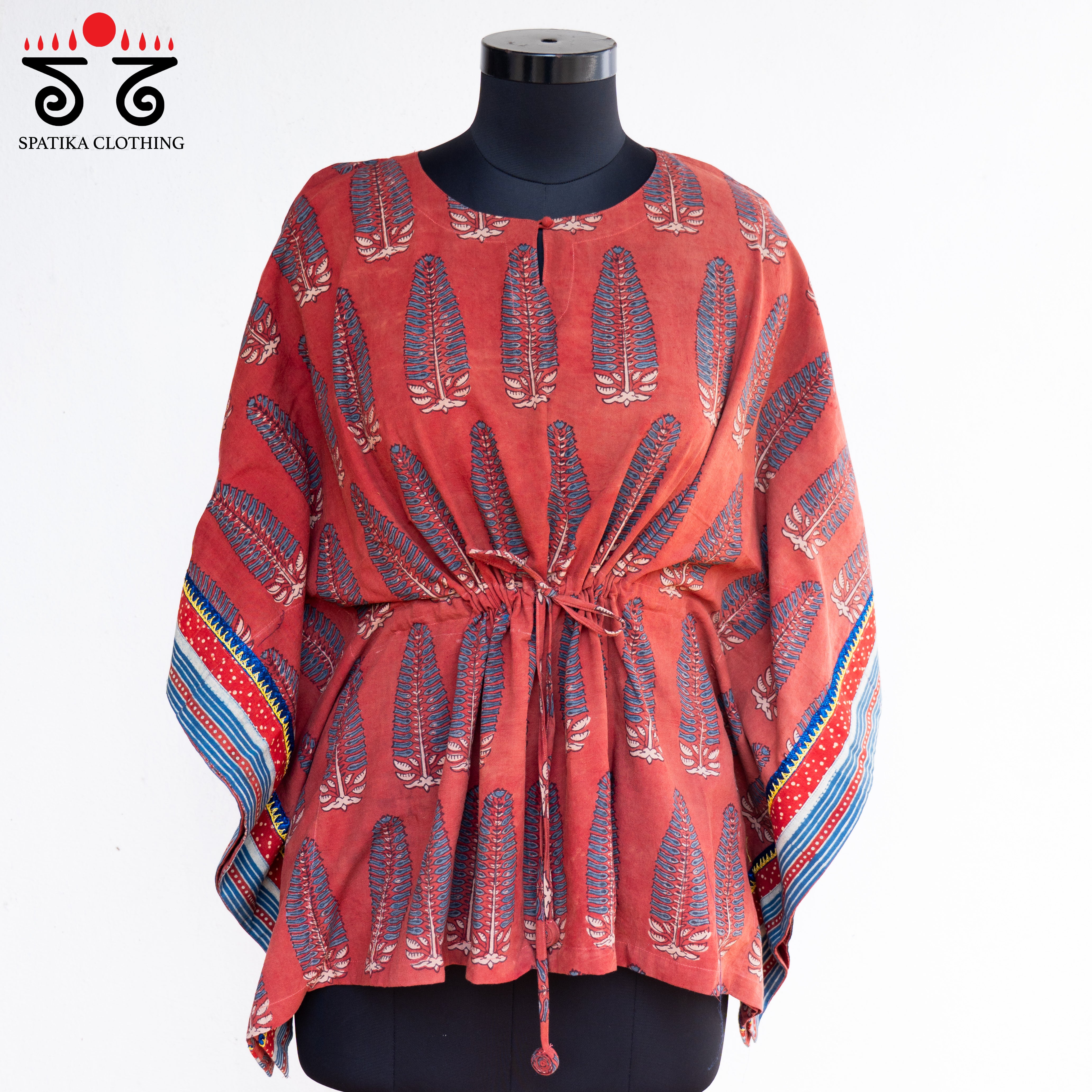 Hand-embroidered Kaftan Top