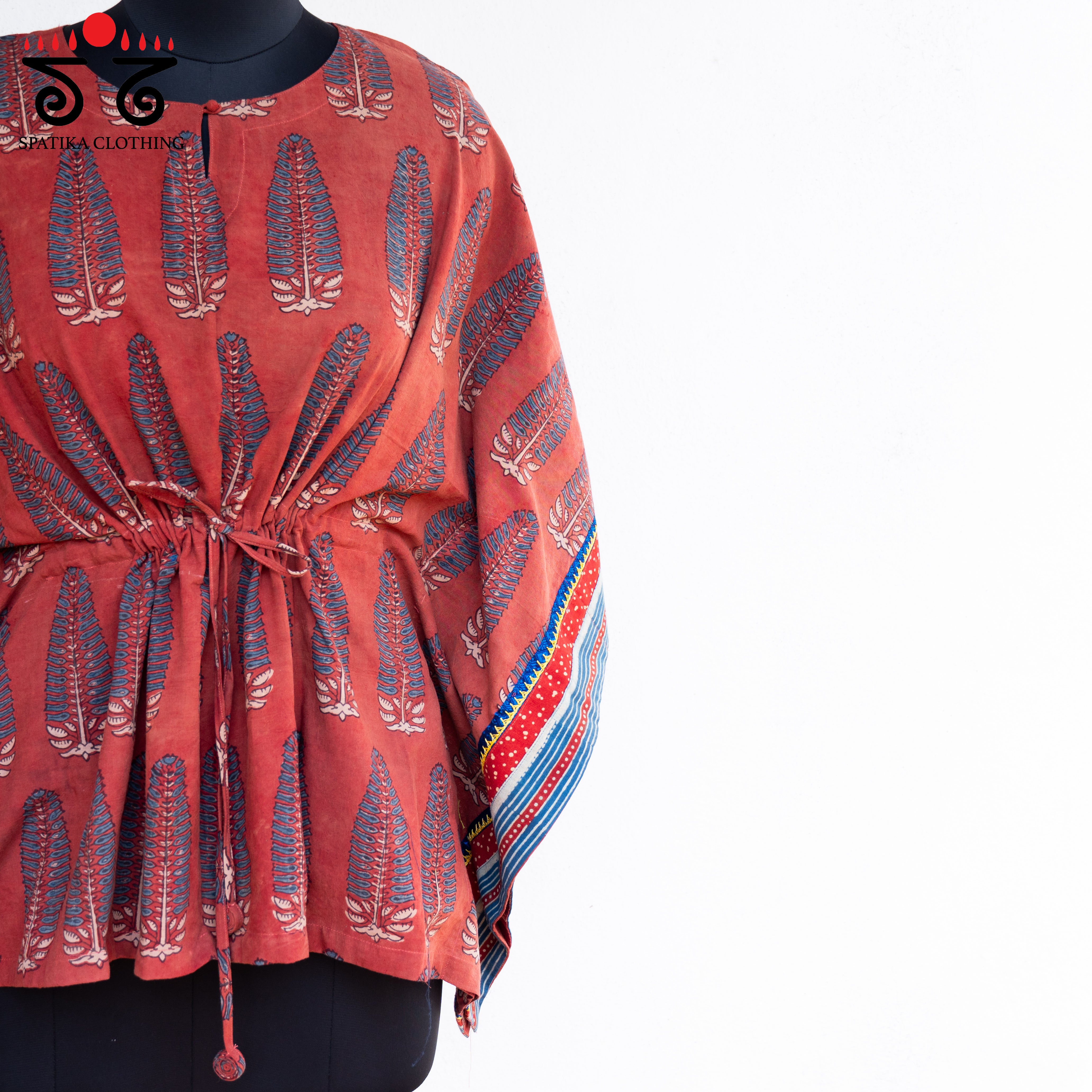 Hand-embroidered Kaftan Top