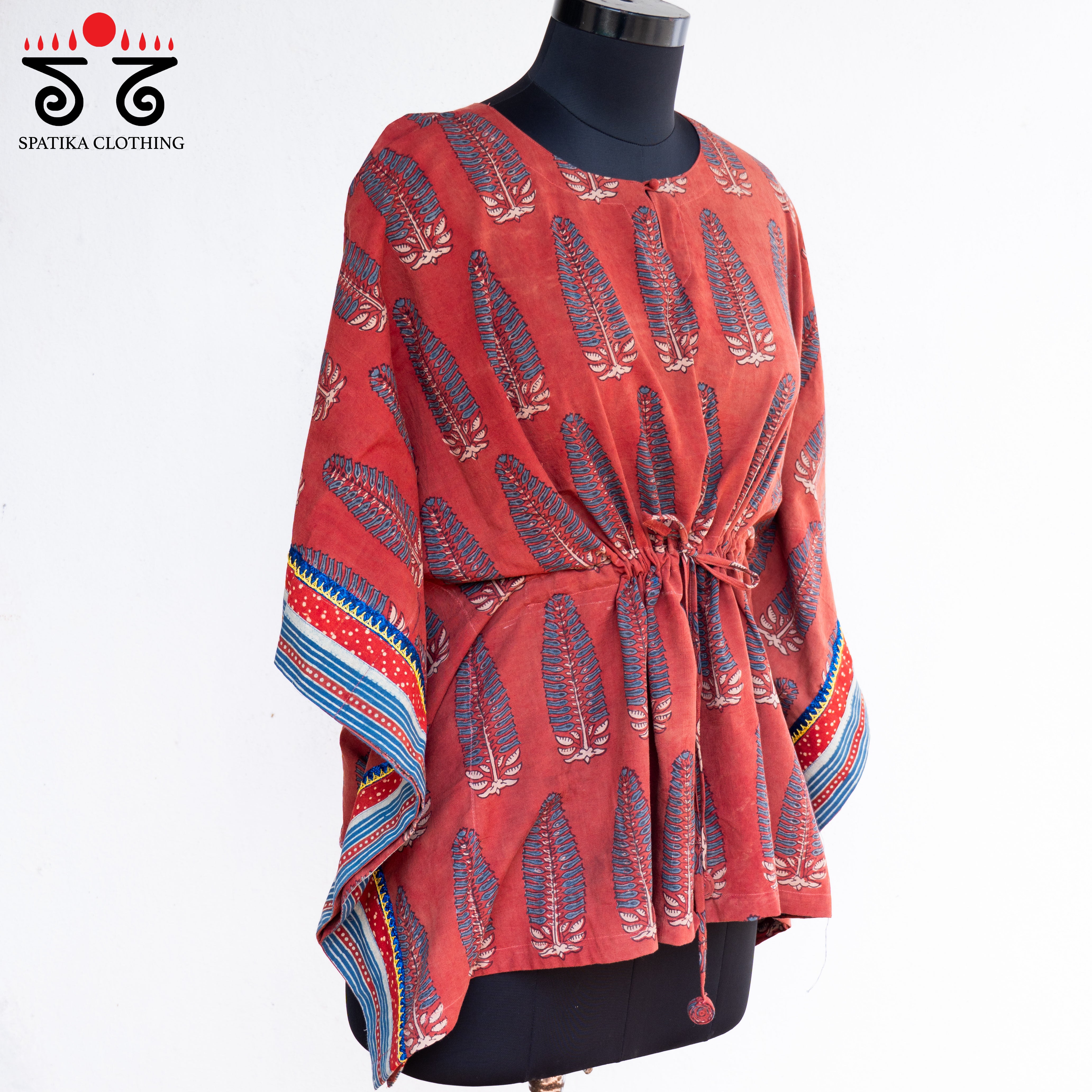 Hand-embroidered Kaftan Top