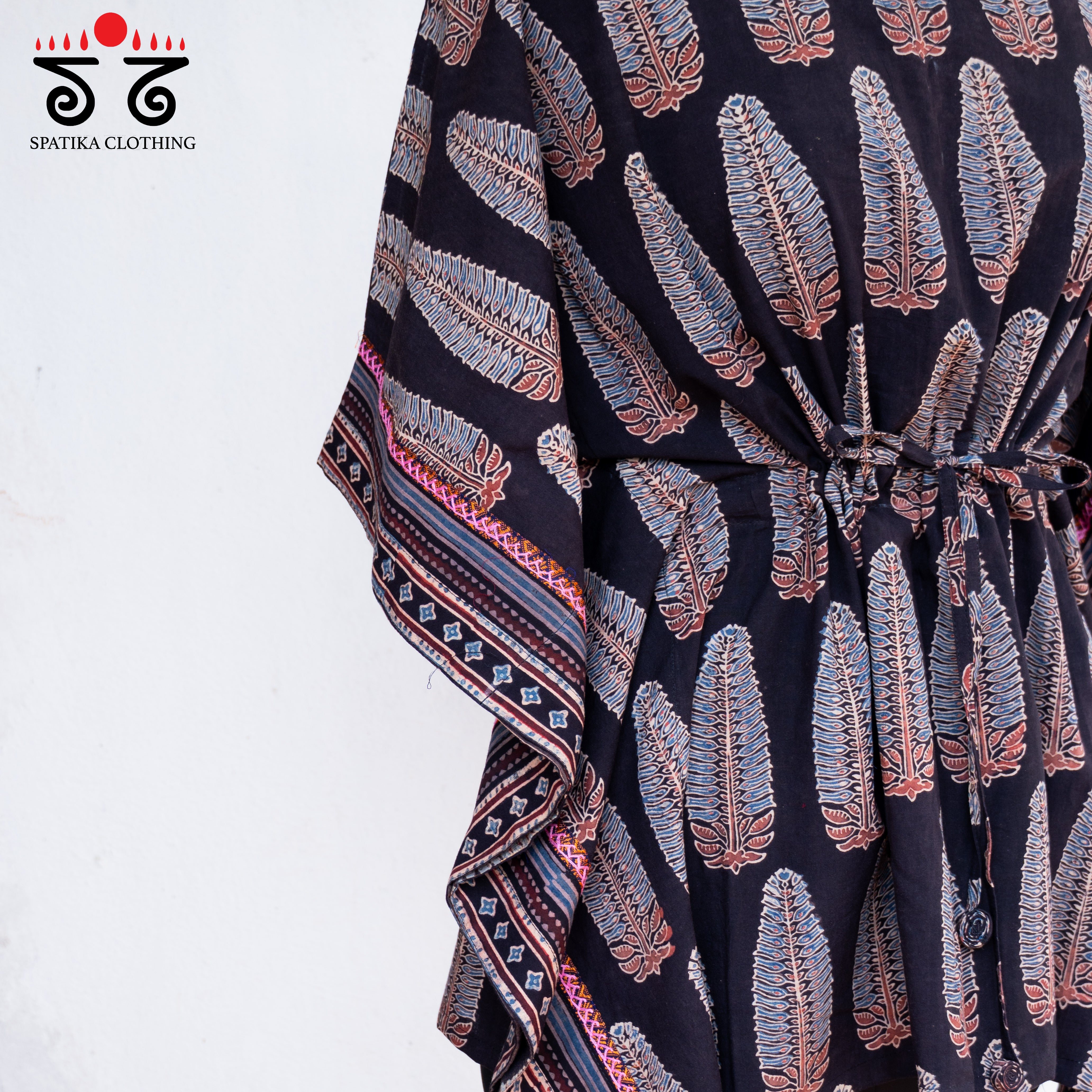 Hand=embroidered Kaftan Top