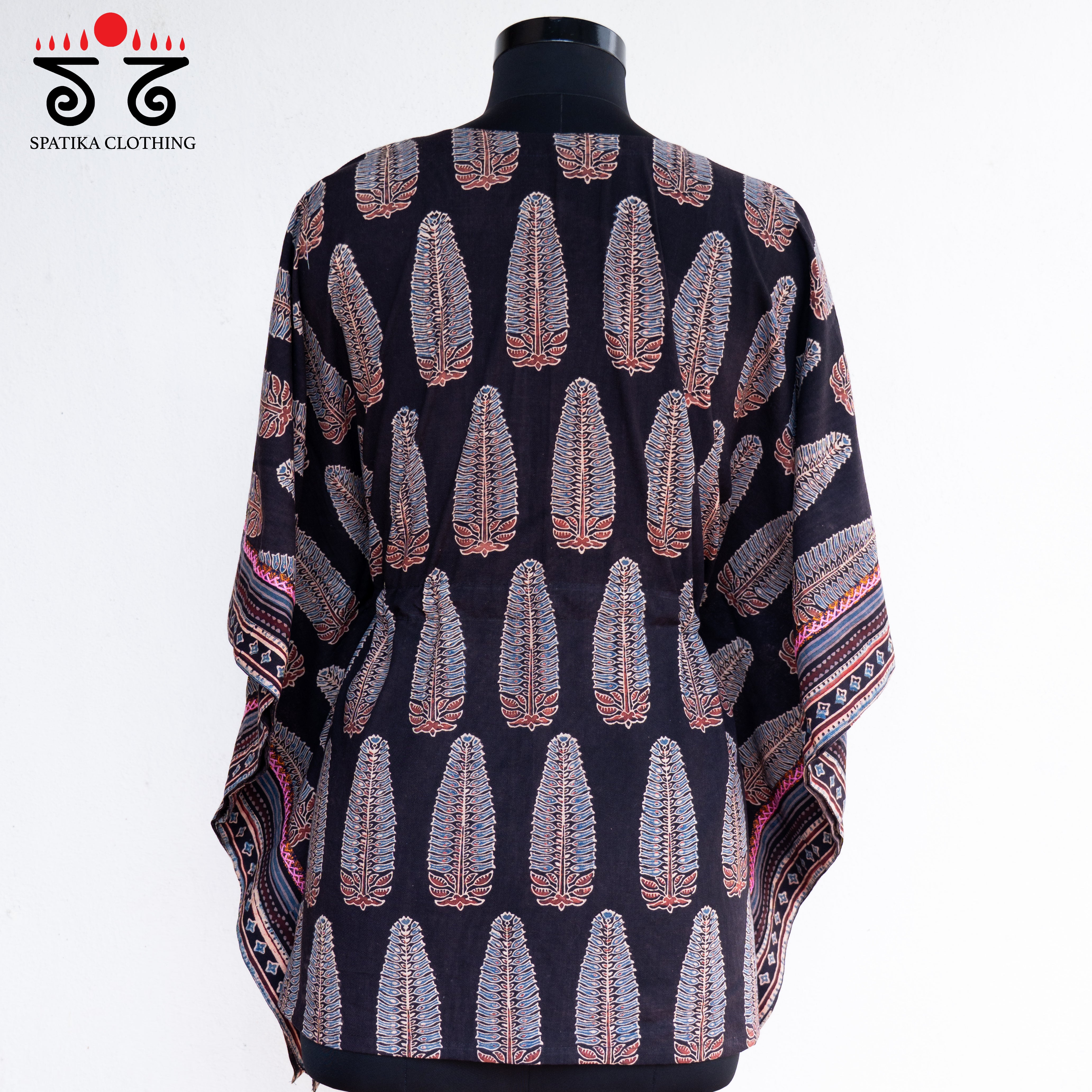 Hand=embroidered Kaftan Top