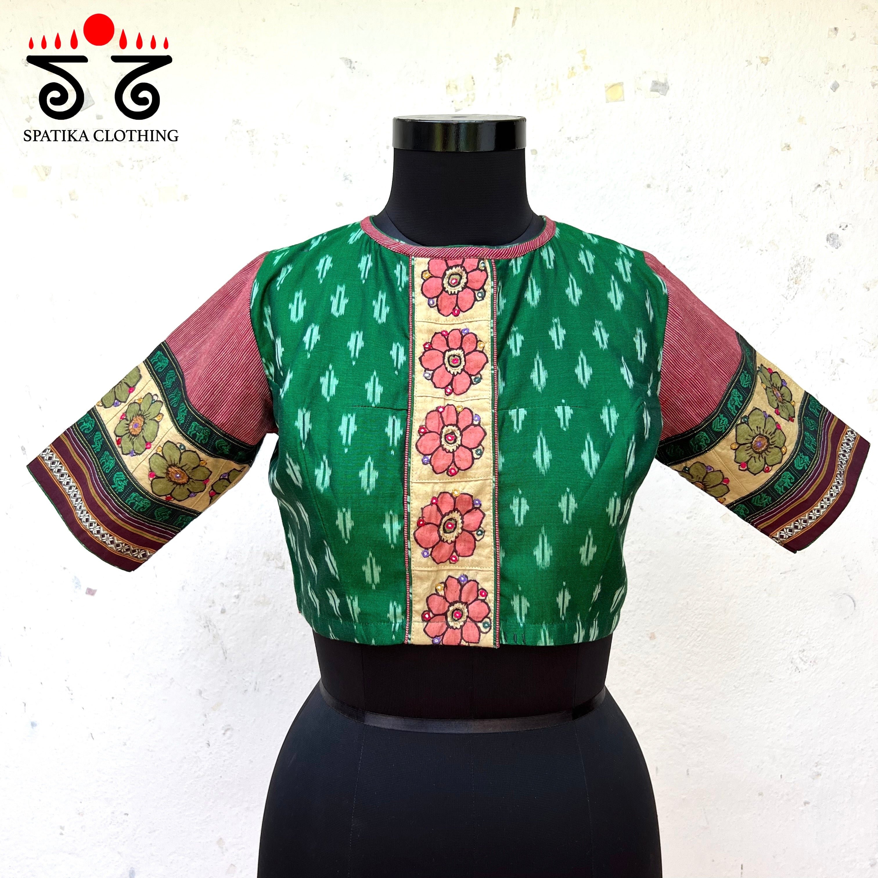 Ikat - Pen Kalamkari Handcrafted Blouse New!