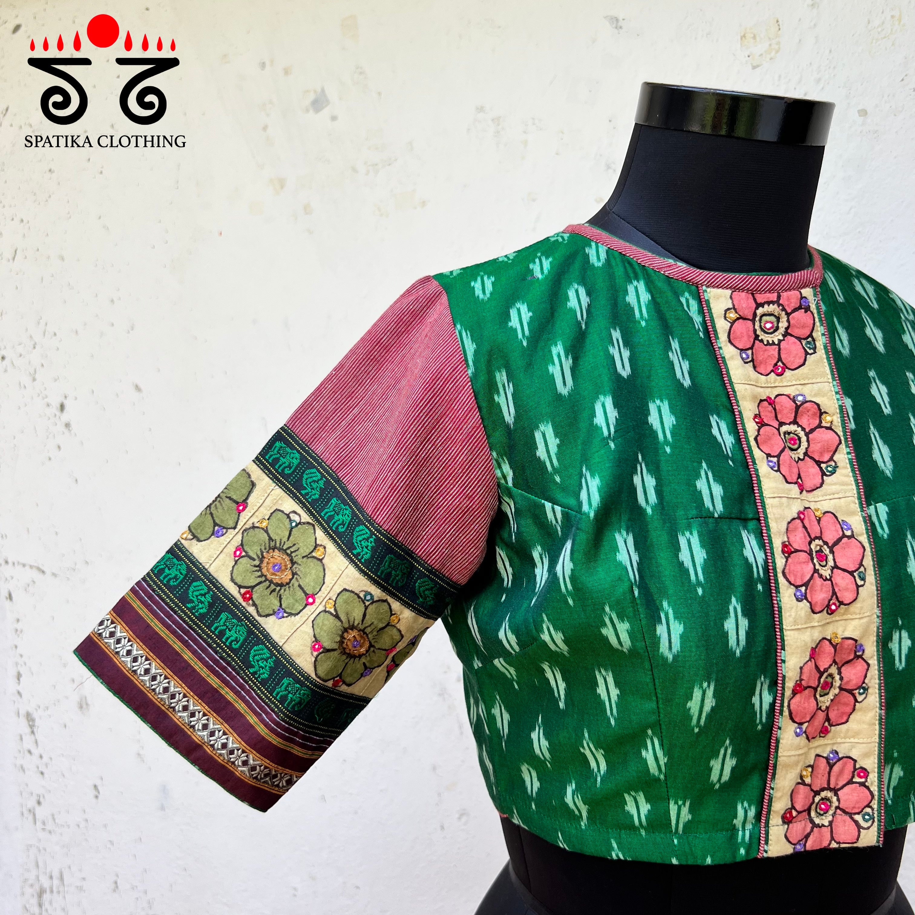 Ikat - Pen Kalamkari Handcrafted Blouse New!