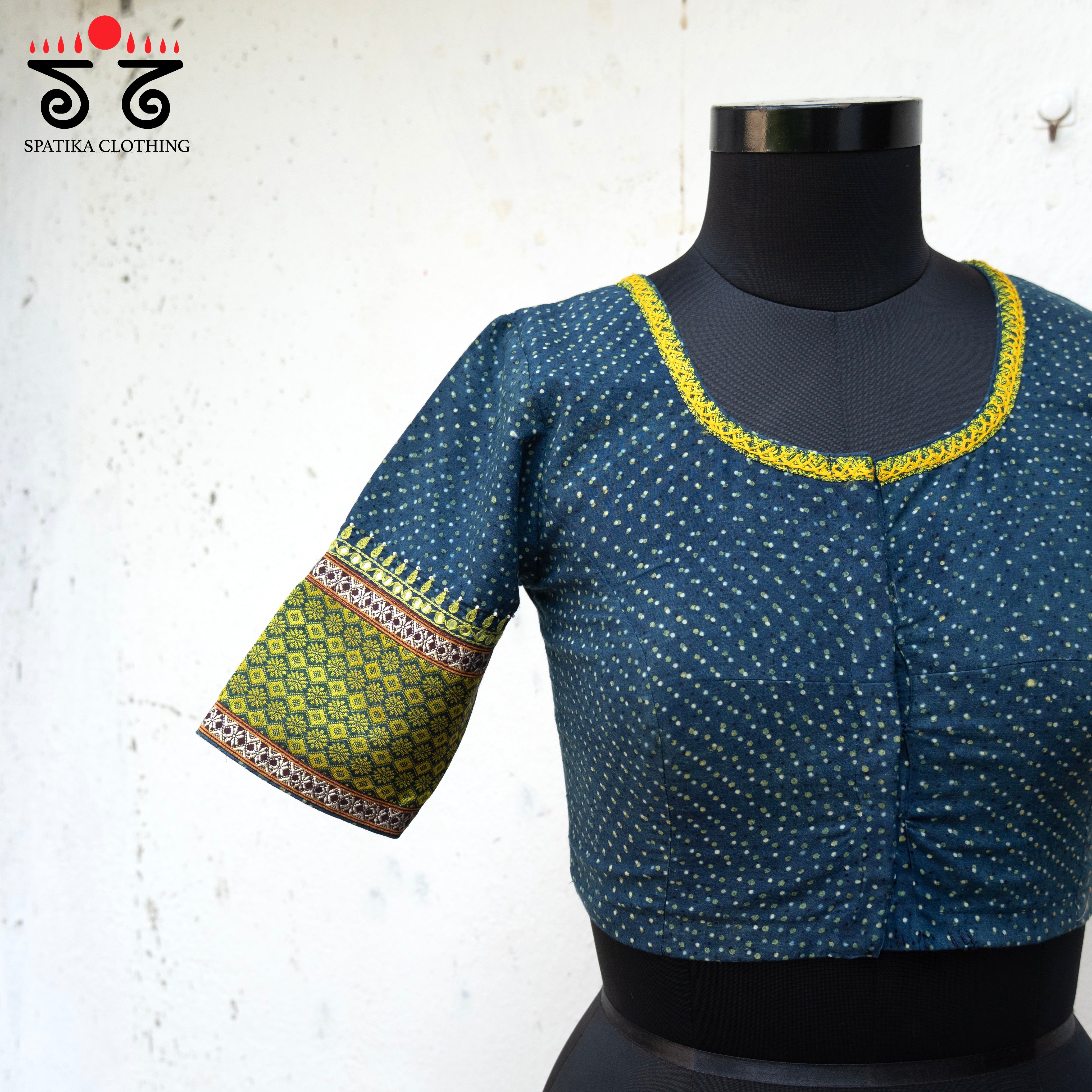 Ajrak Khun Handembroidered Blouse
