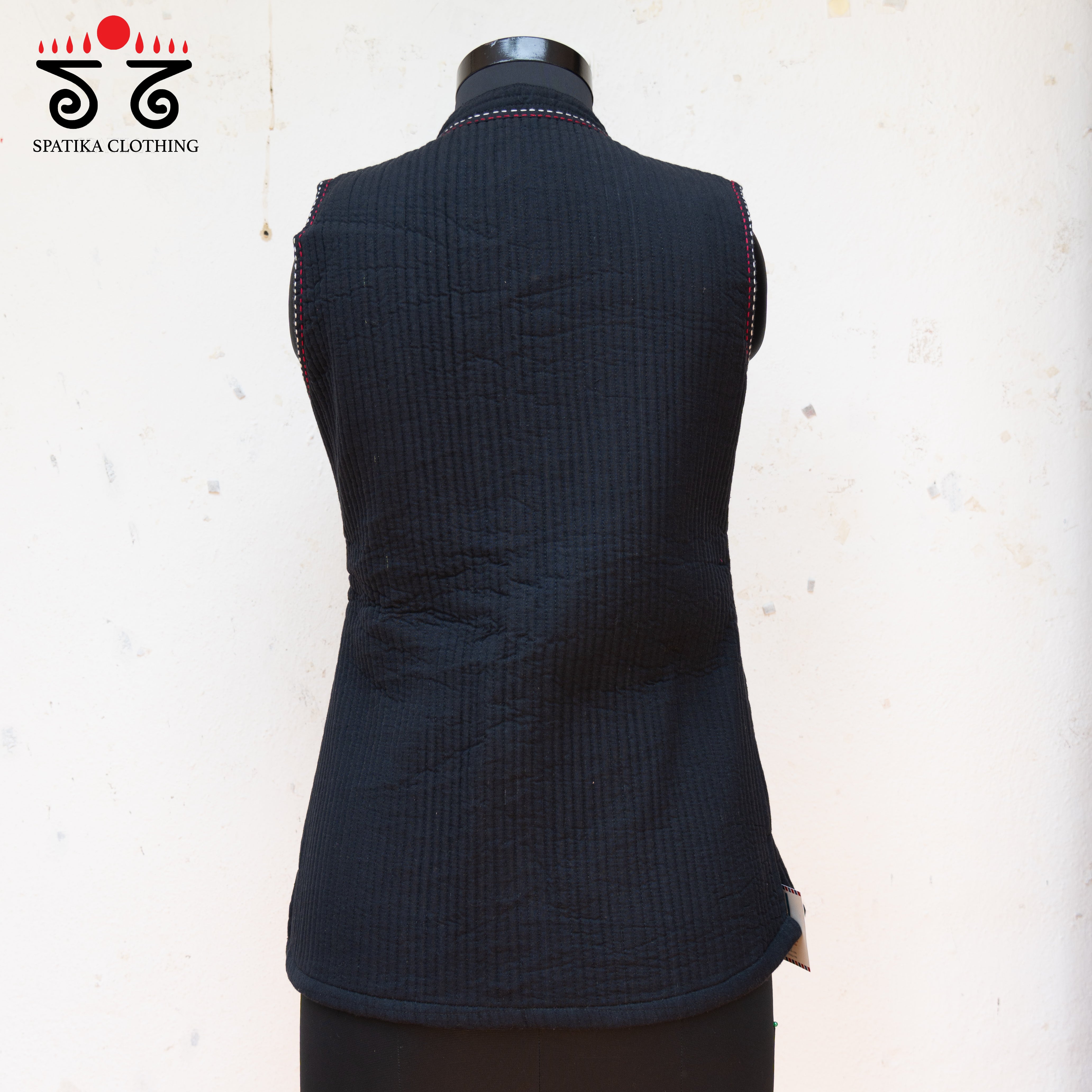KANTHA HANDEMBROIDERED QUILTED JACKET