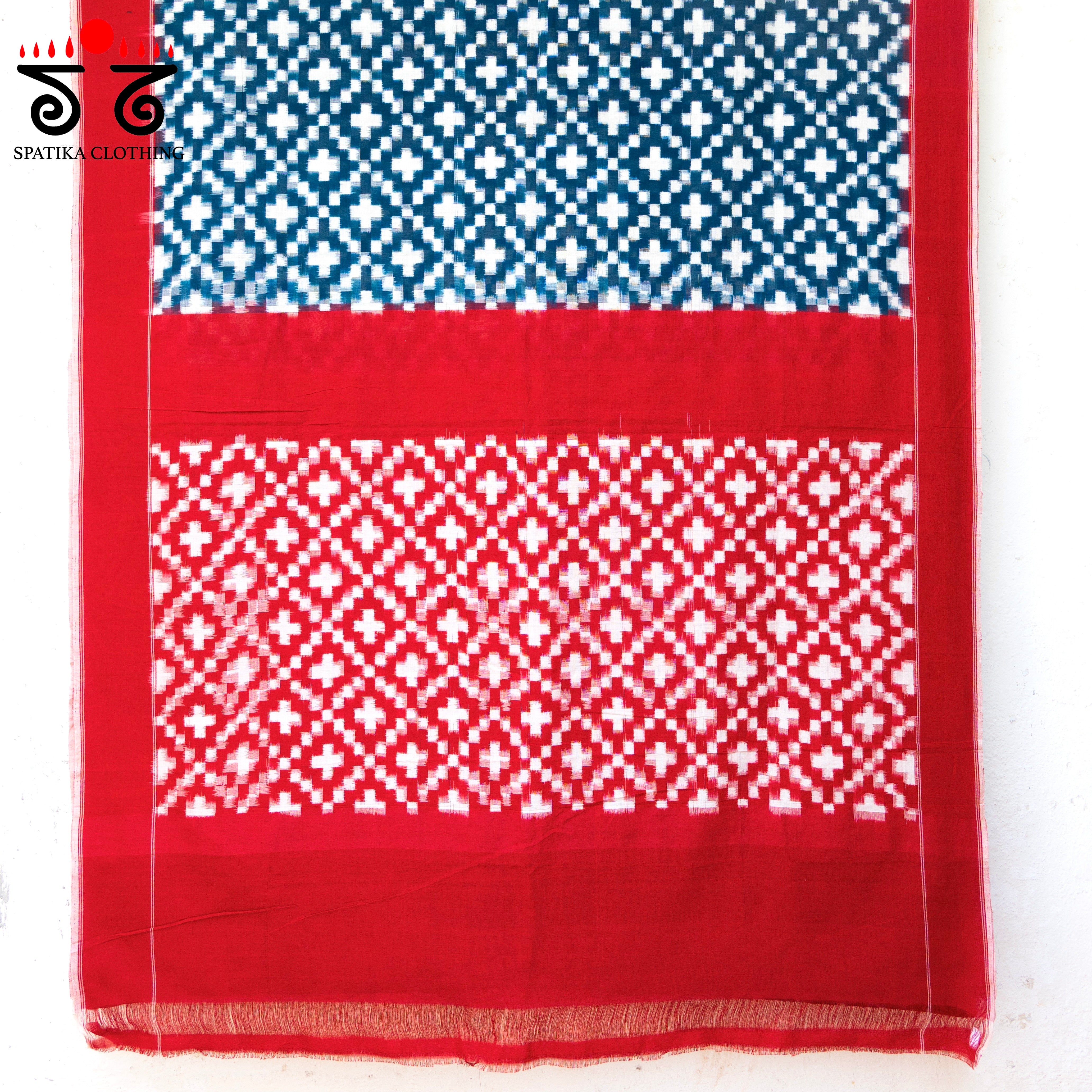 Telia Rumal Ikat Cotton Saree