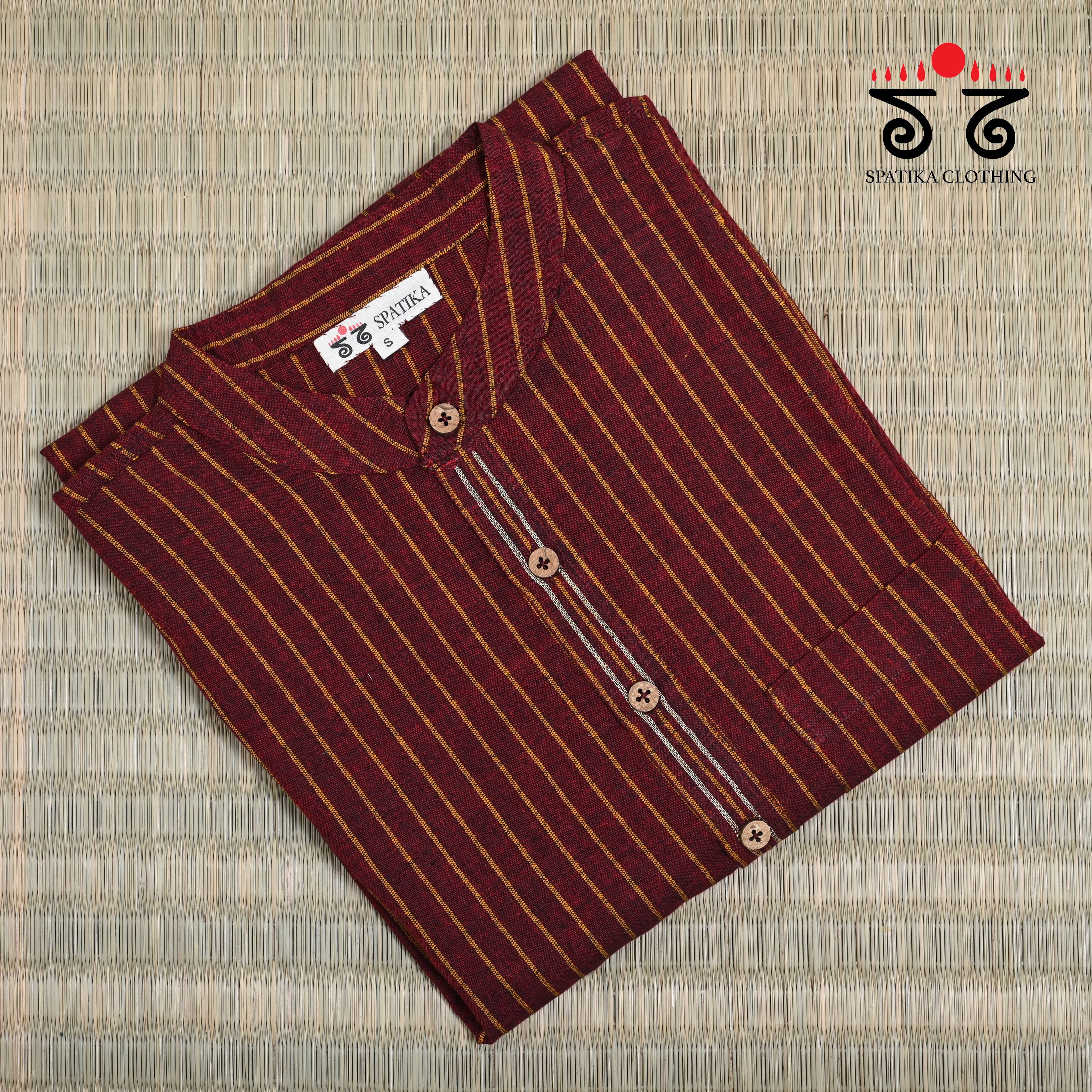 Men's Handwoven Cotton Long Kurta