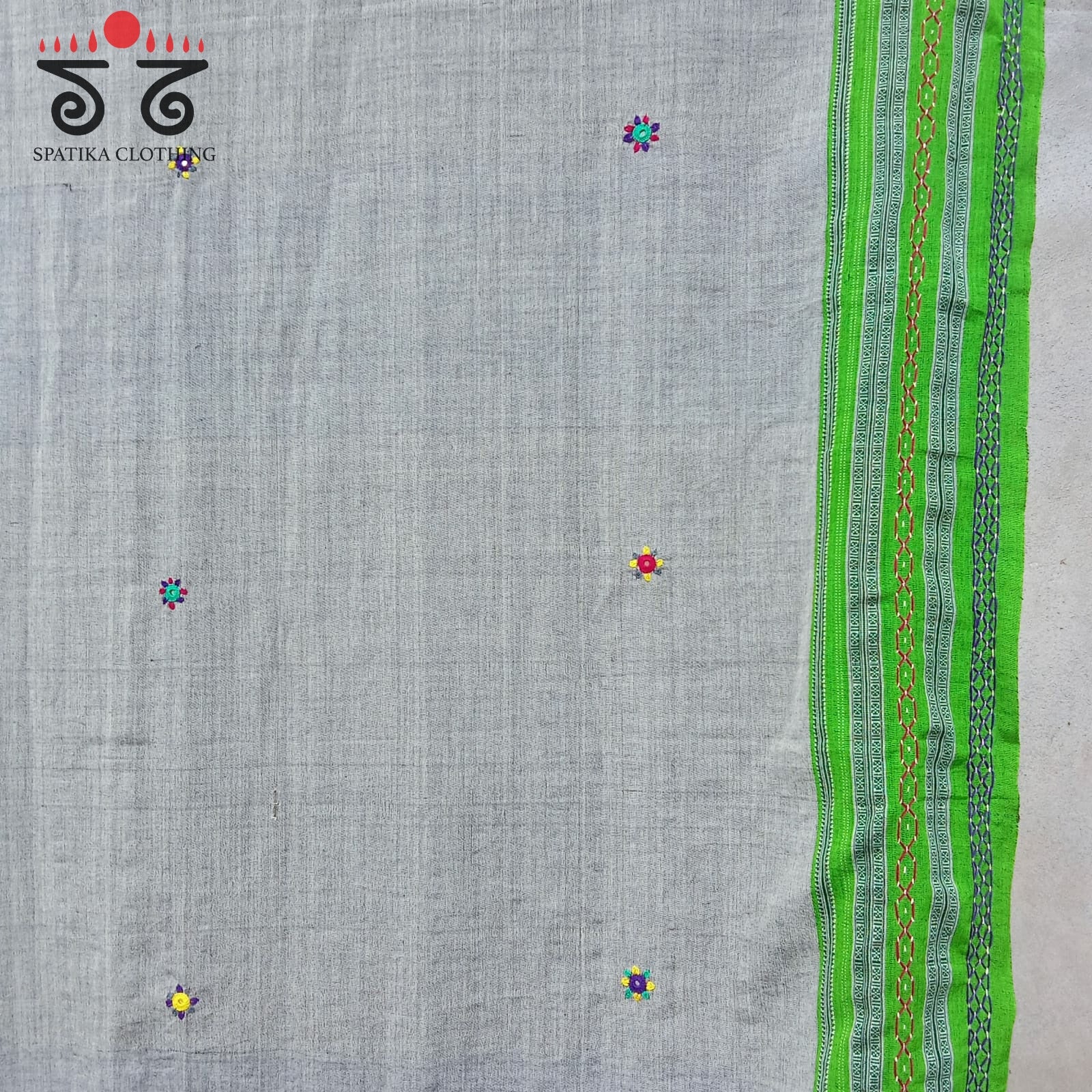 Lambani Hand - Embroidery on Ilkal Dupatta
