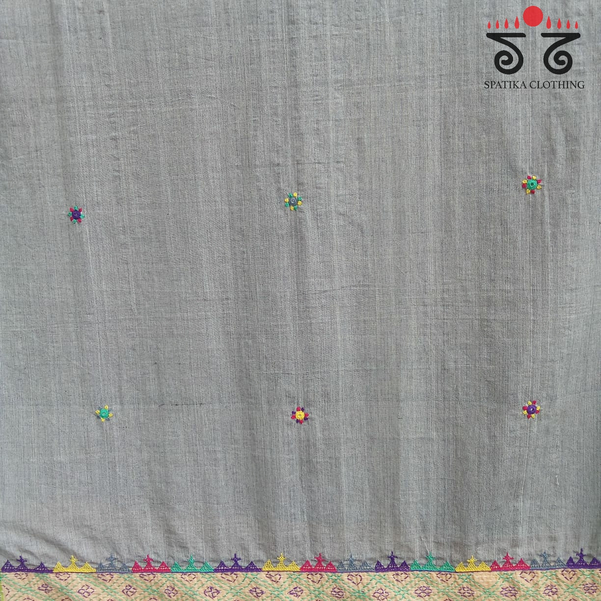 Lambani Hand - Embroidery on Ilkal Dupatta