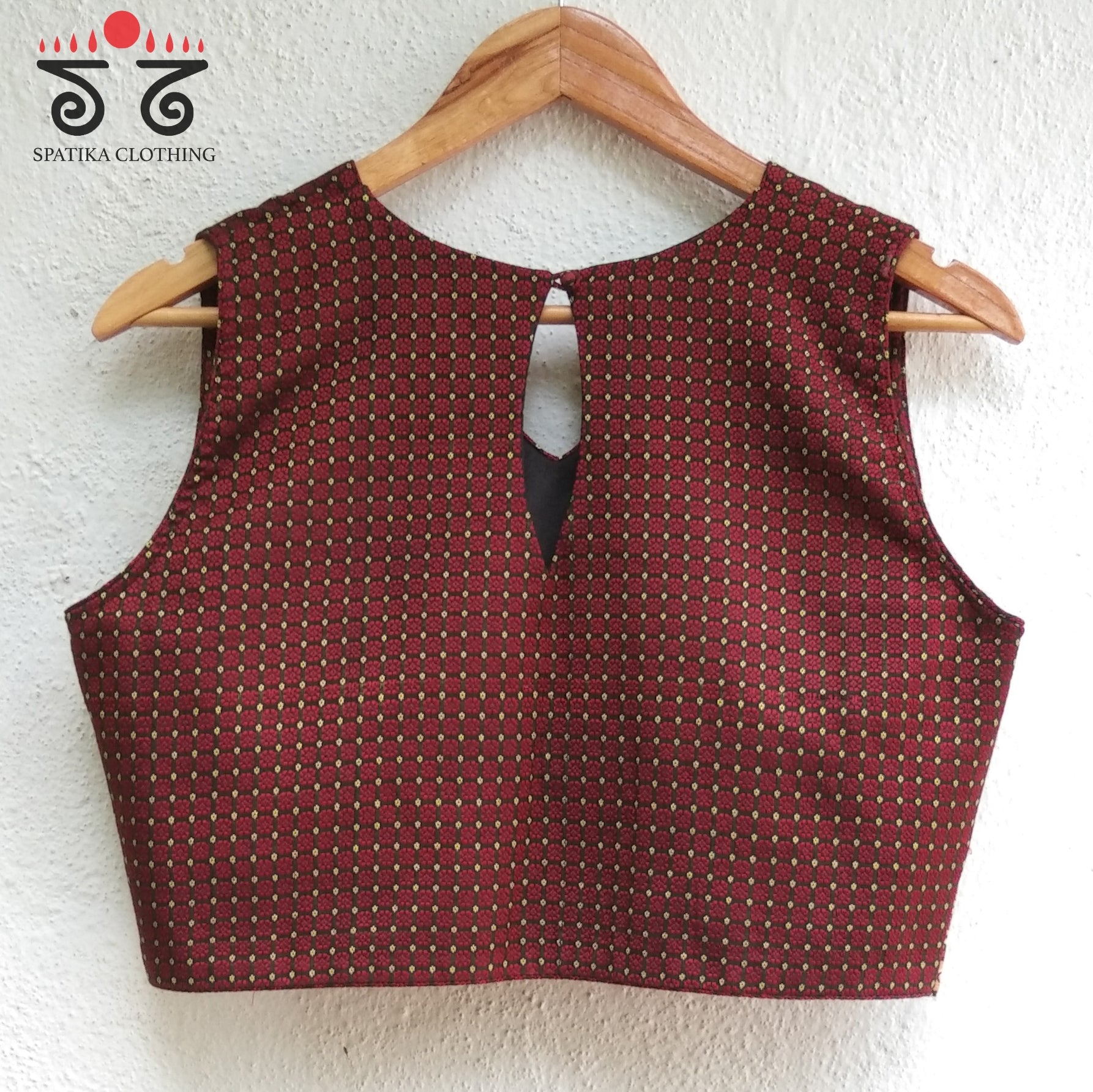 Khun - Ajrak Padded Sleeveless Blouse
