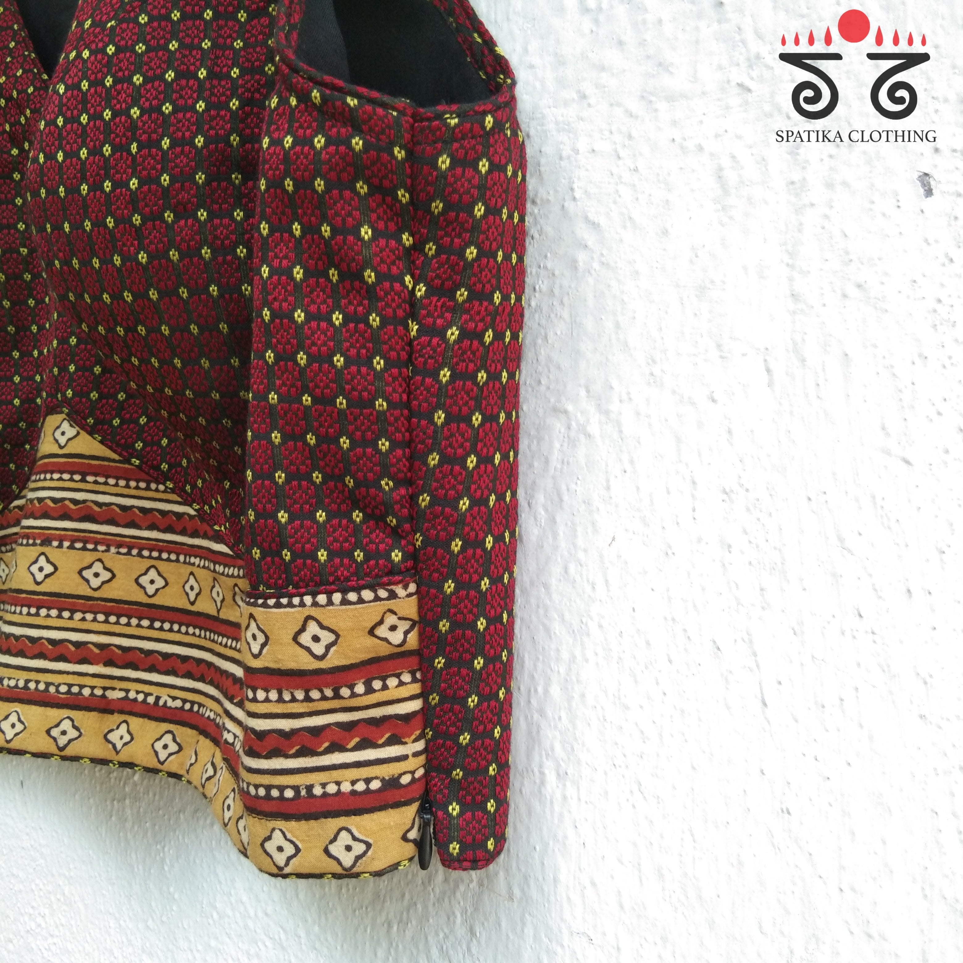 Khun - Ajrak Padded Sleeveless Blouse