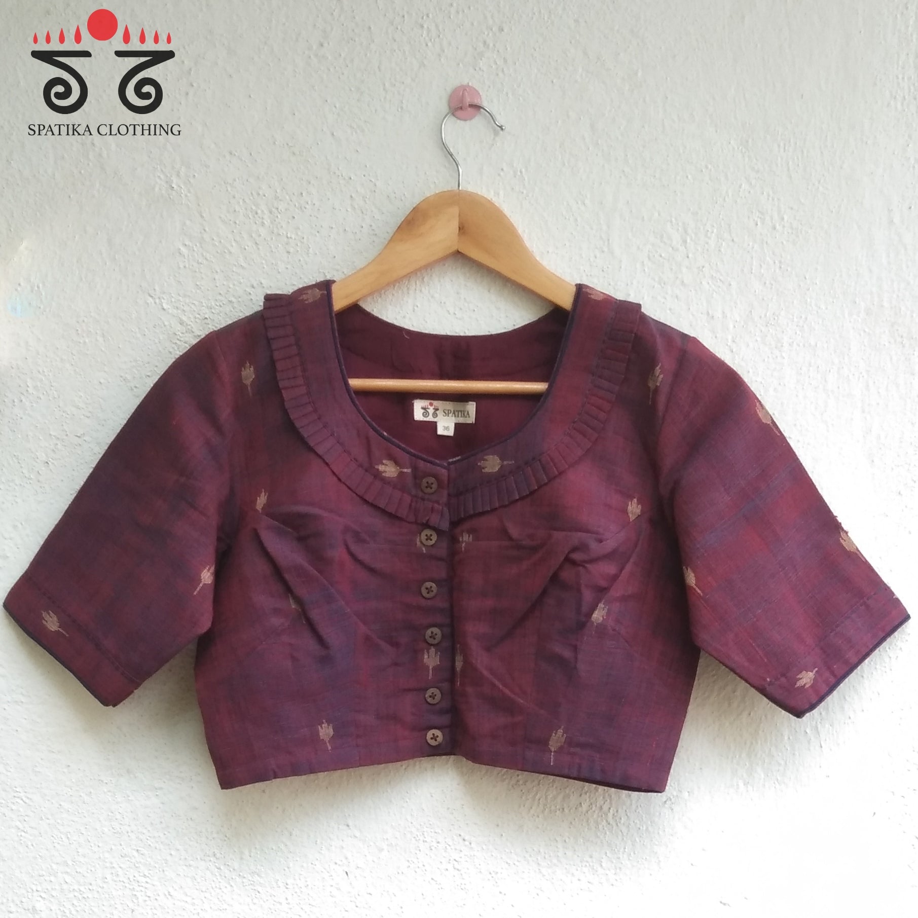 Jamdhani Frilled Blouse
