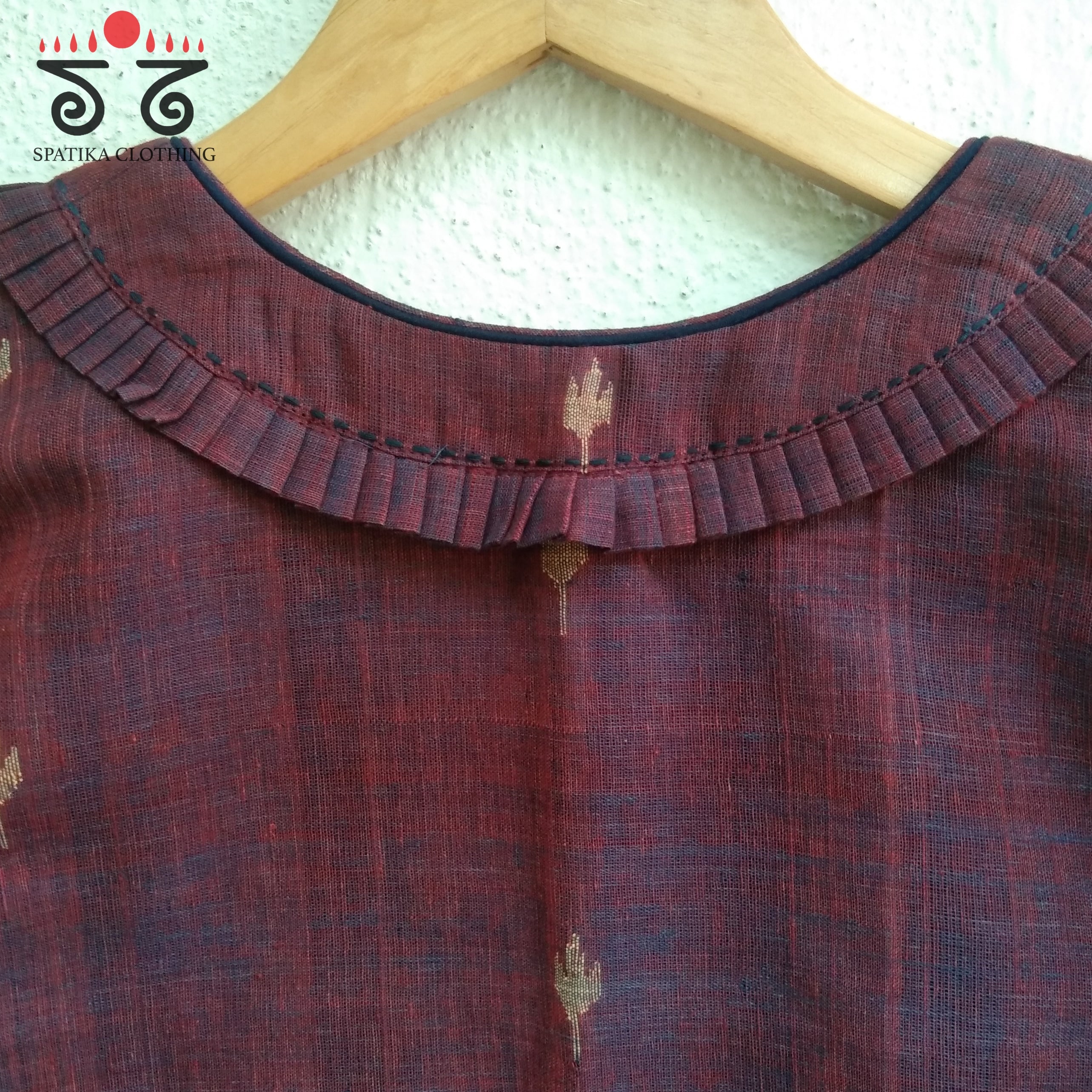 Jamdhani Frilled Blouse