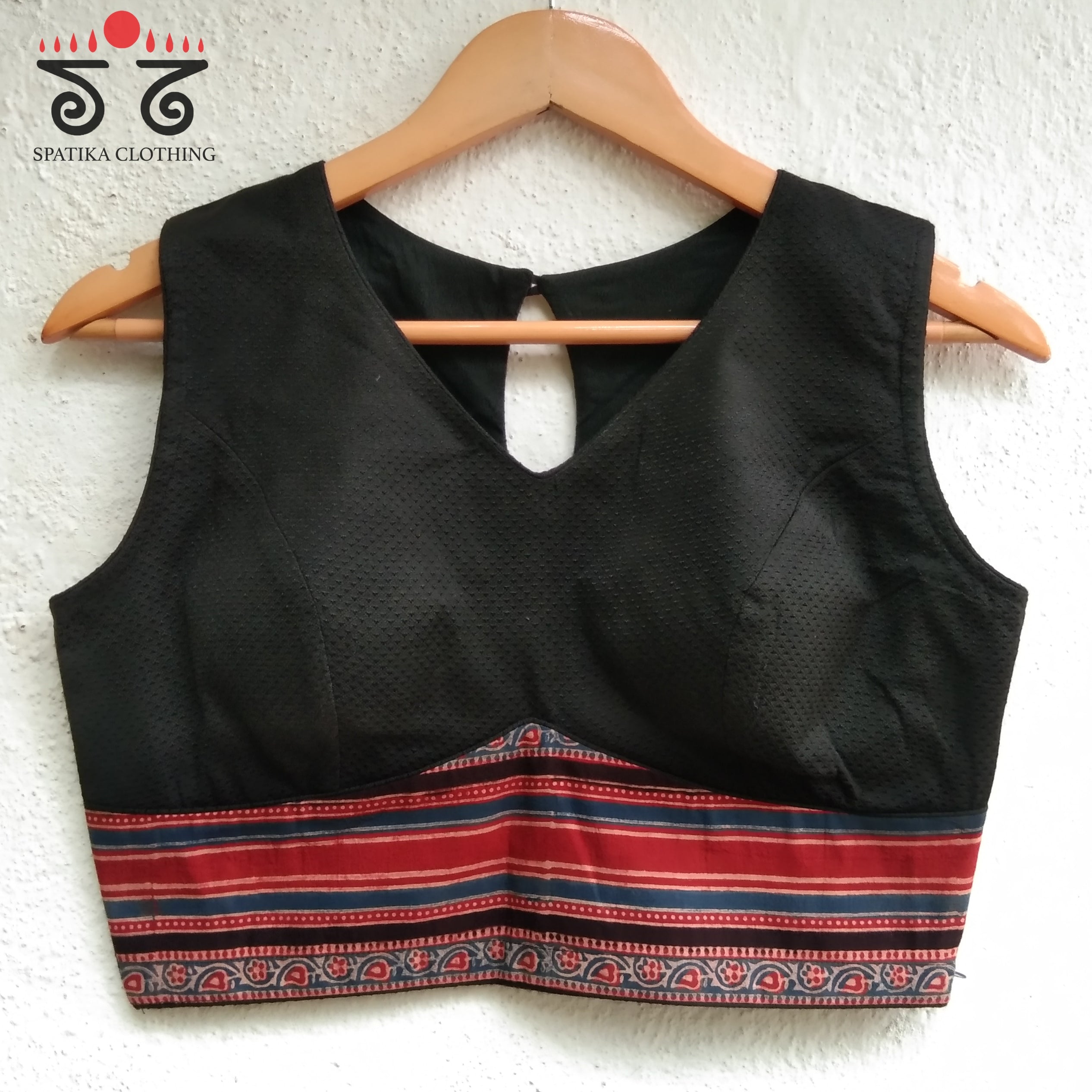 Khun - Ajrak Padded Sleeveless Blouse