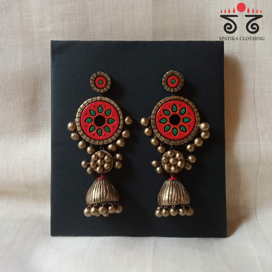 The Chakra Jhumka - Terracotta