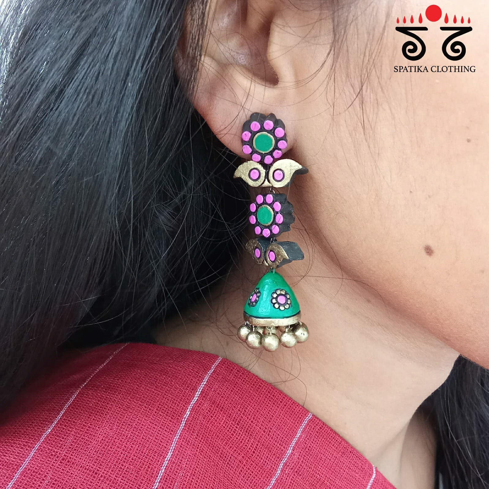 The Phool Jhumka - Terracotta