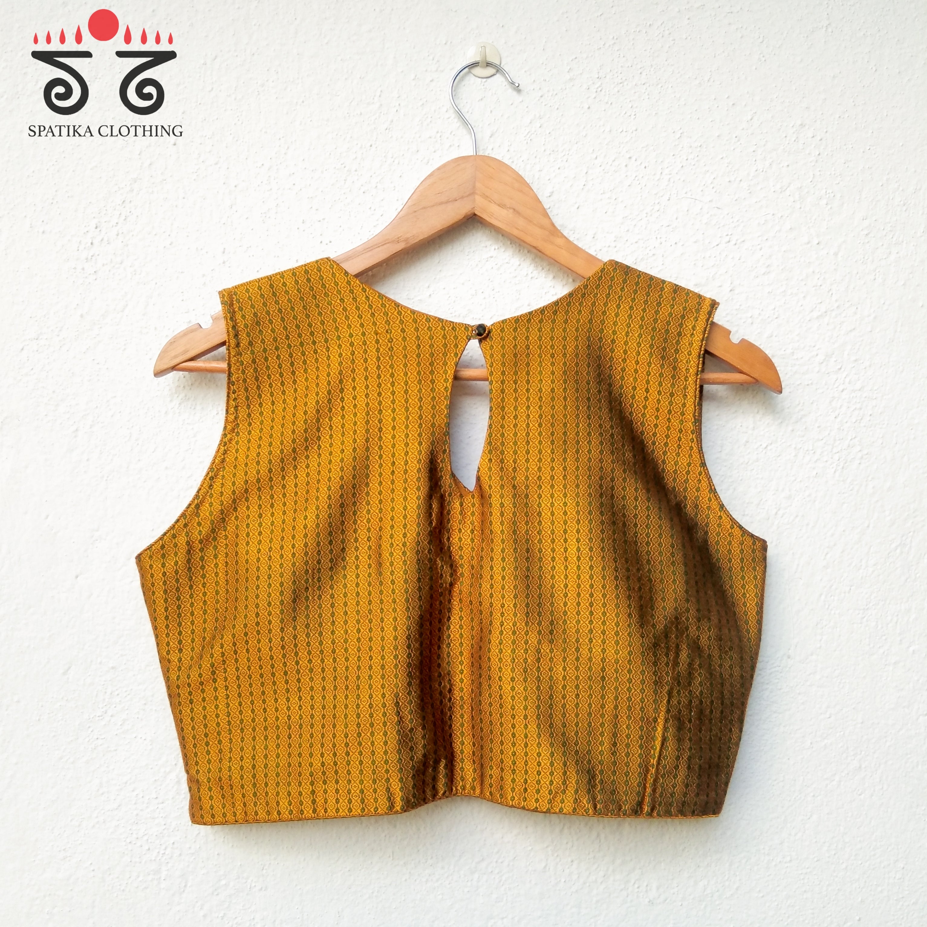 Khun - Ajrak Padded Sleeveless Blouse