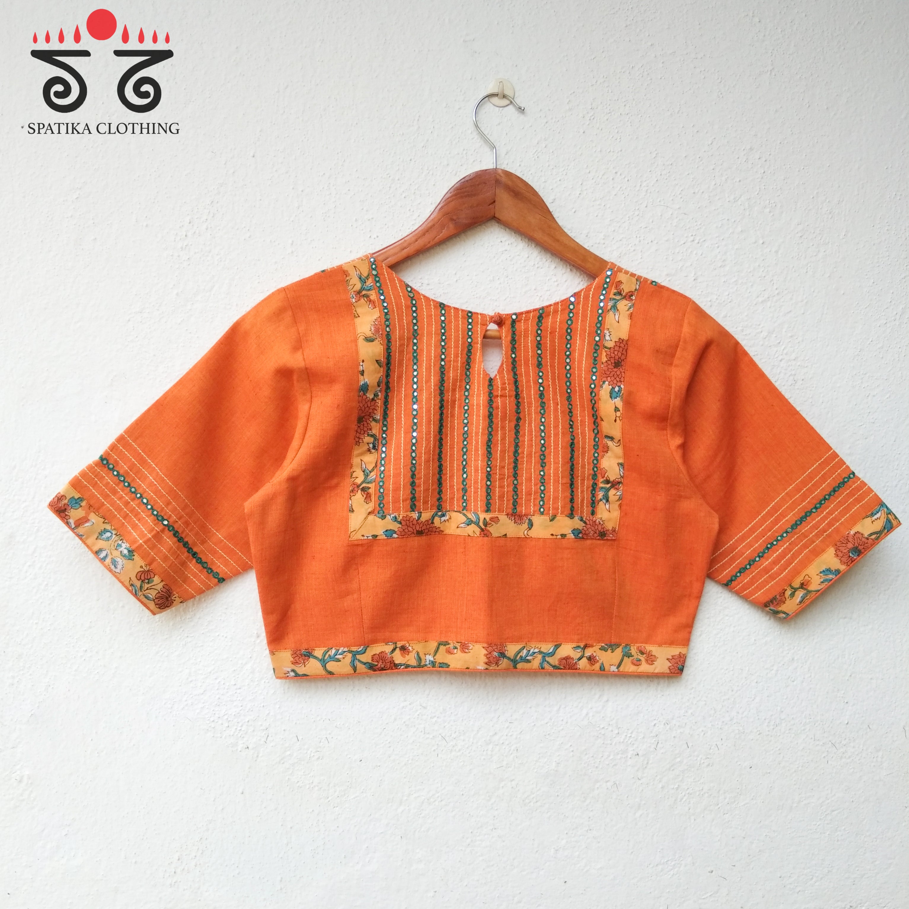 Mirror Work - Hand Embroidered Blouse