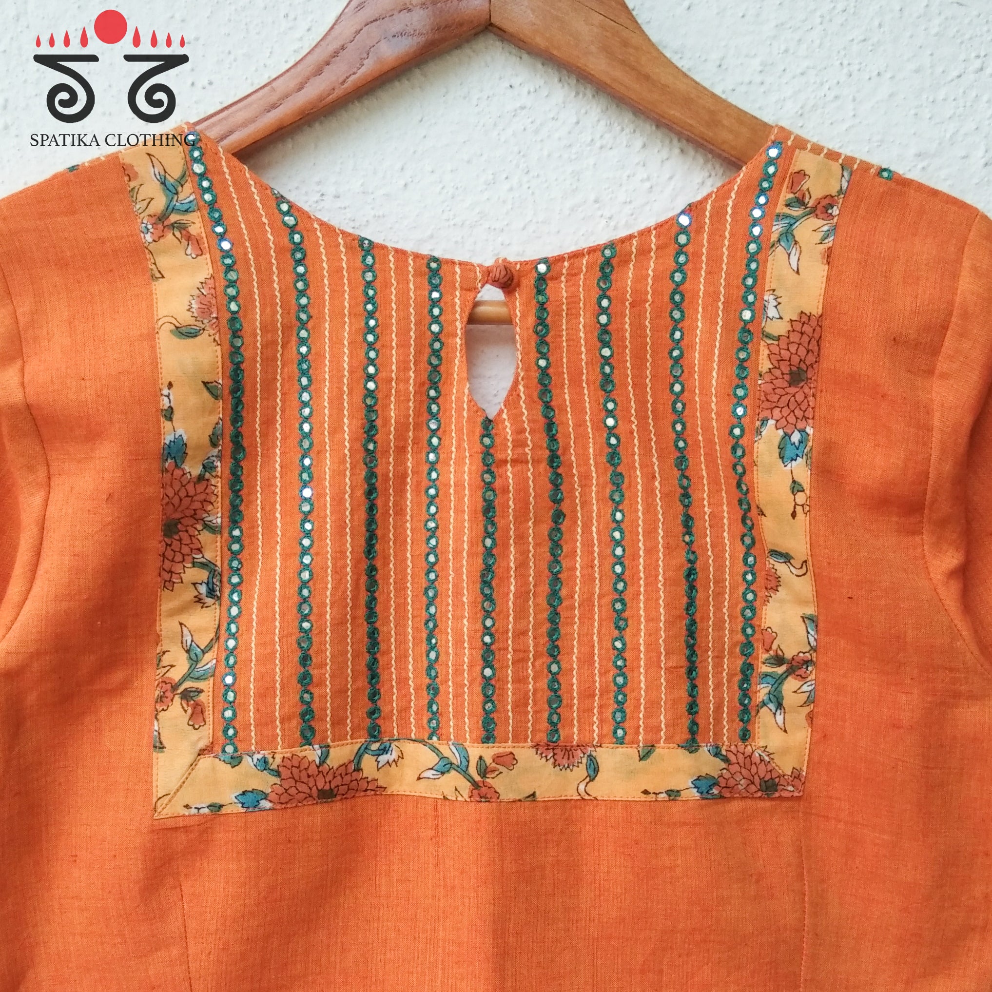 Mirror Work - Hand Embroidered Blouse