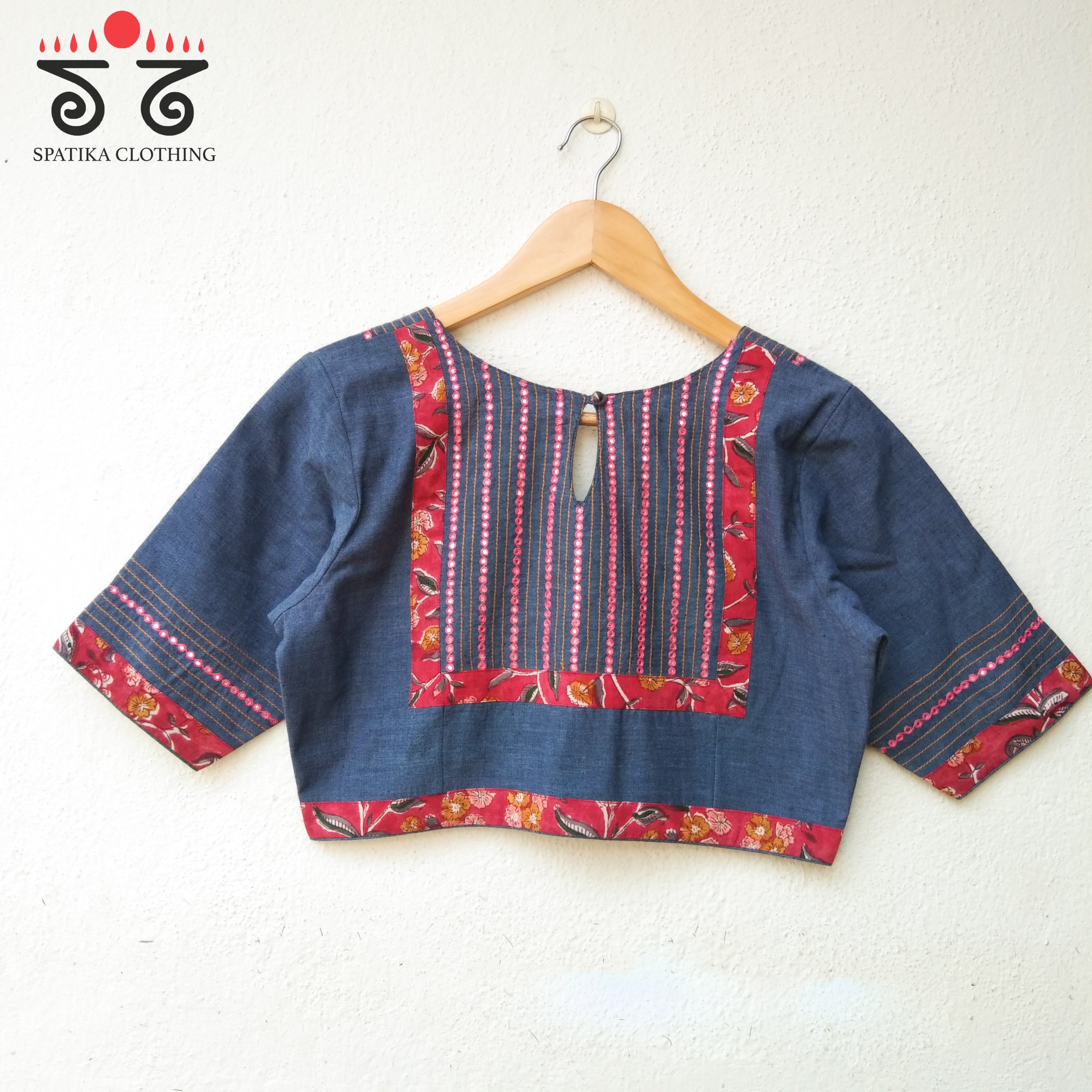 Mirror Work - Hand Embroidered Blouse