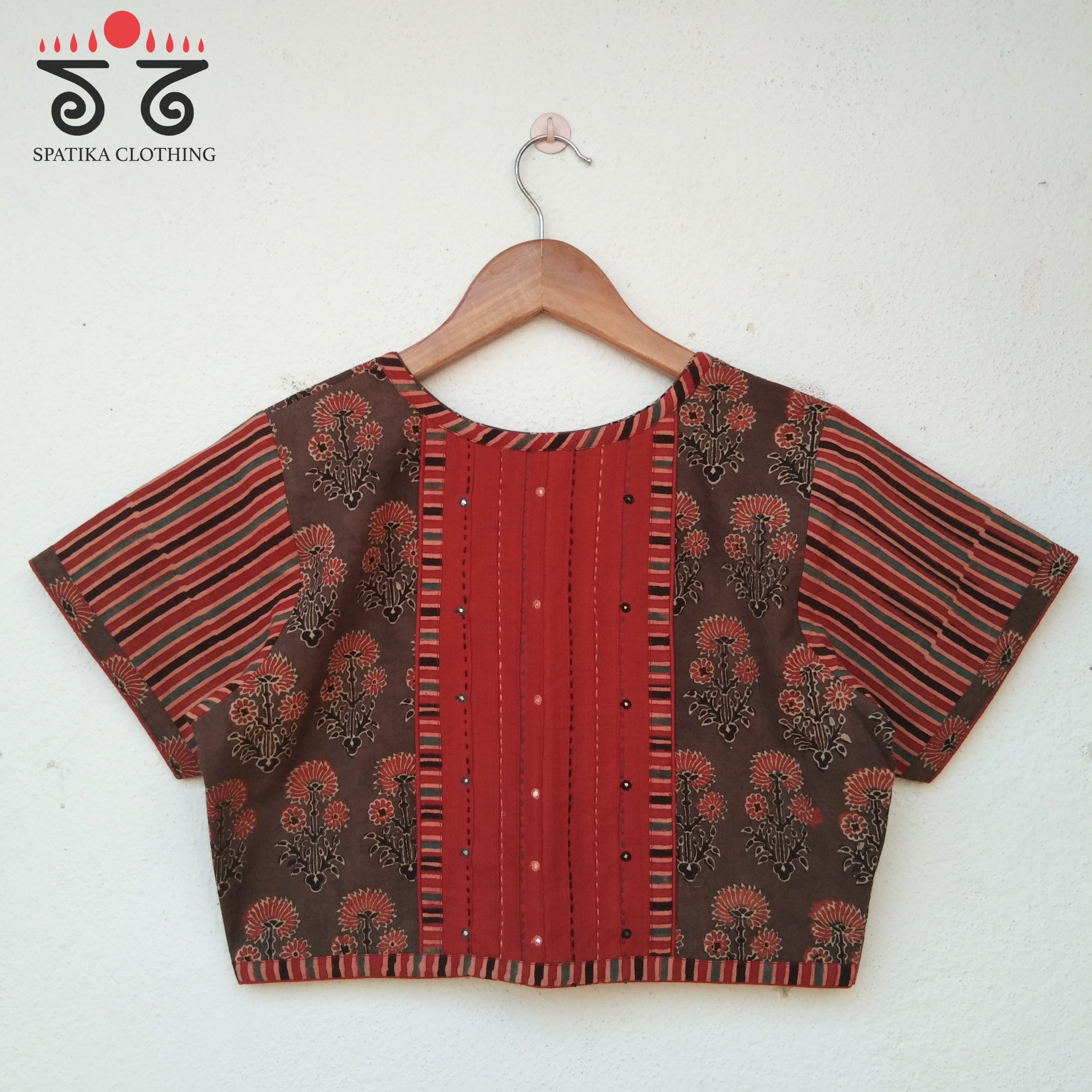 The Ajrak Pintuck Blouse