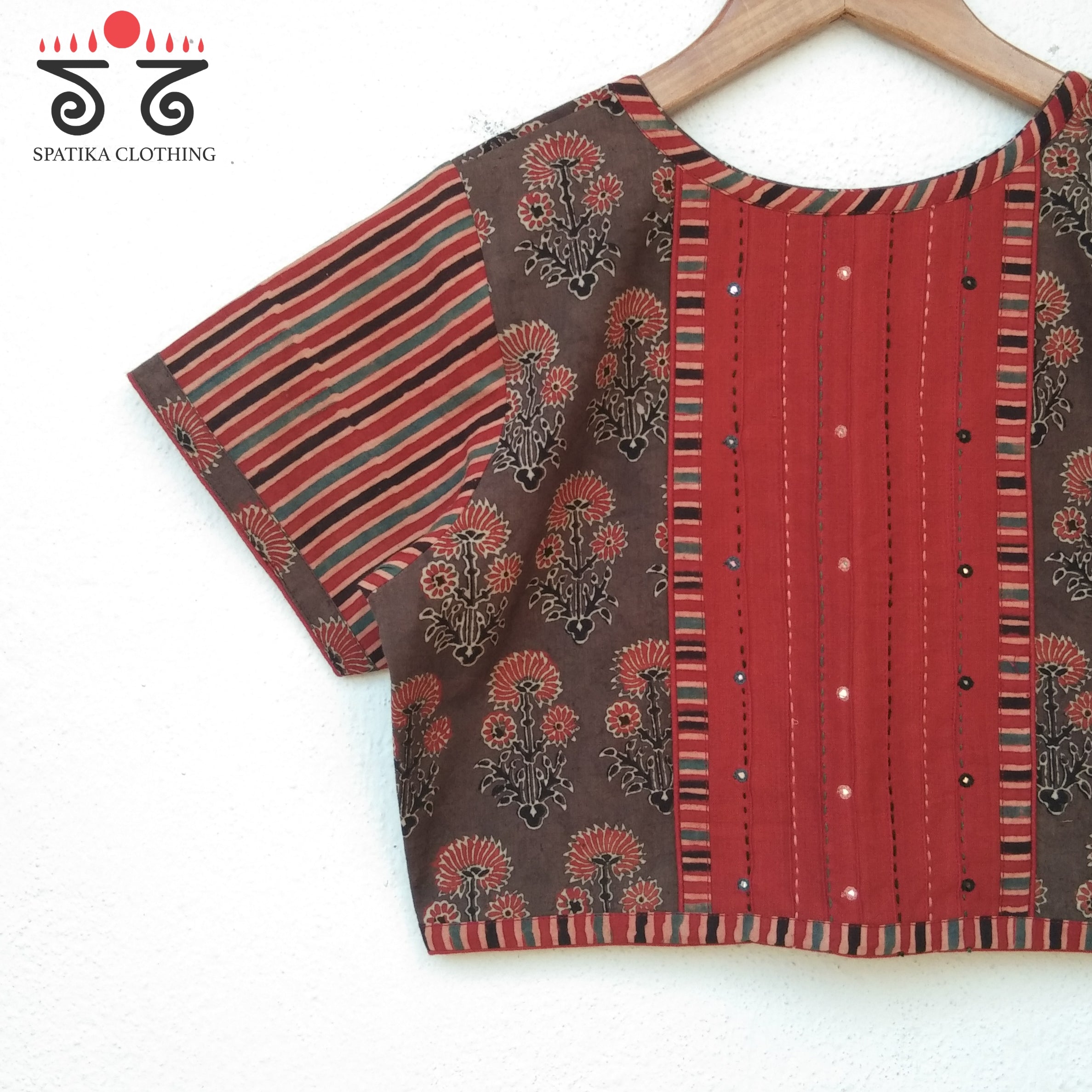 The Ajrak Pintuck Blouse