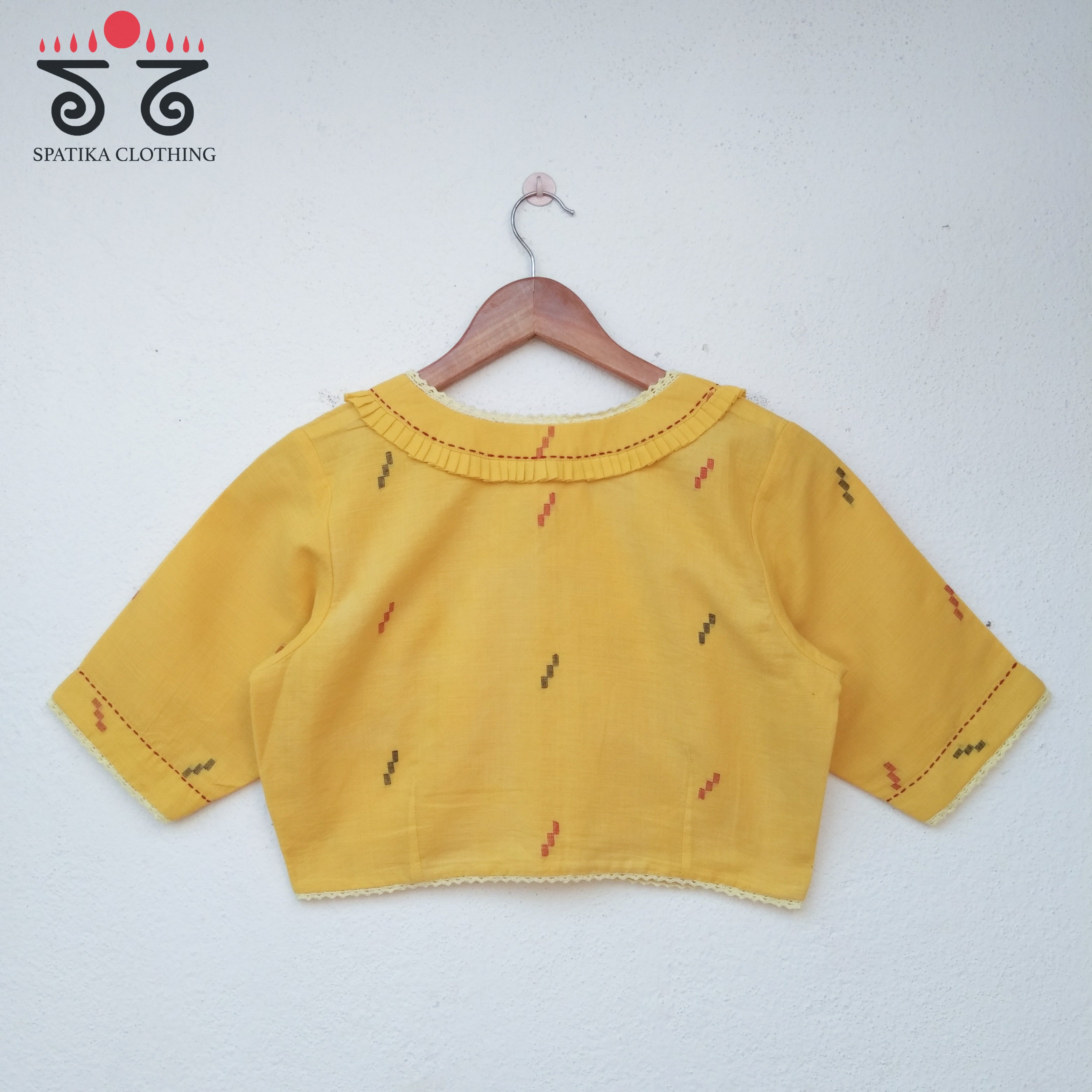 The Lace & Frilled Jamdhani Blouse